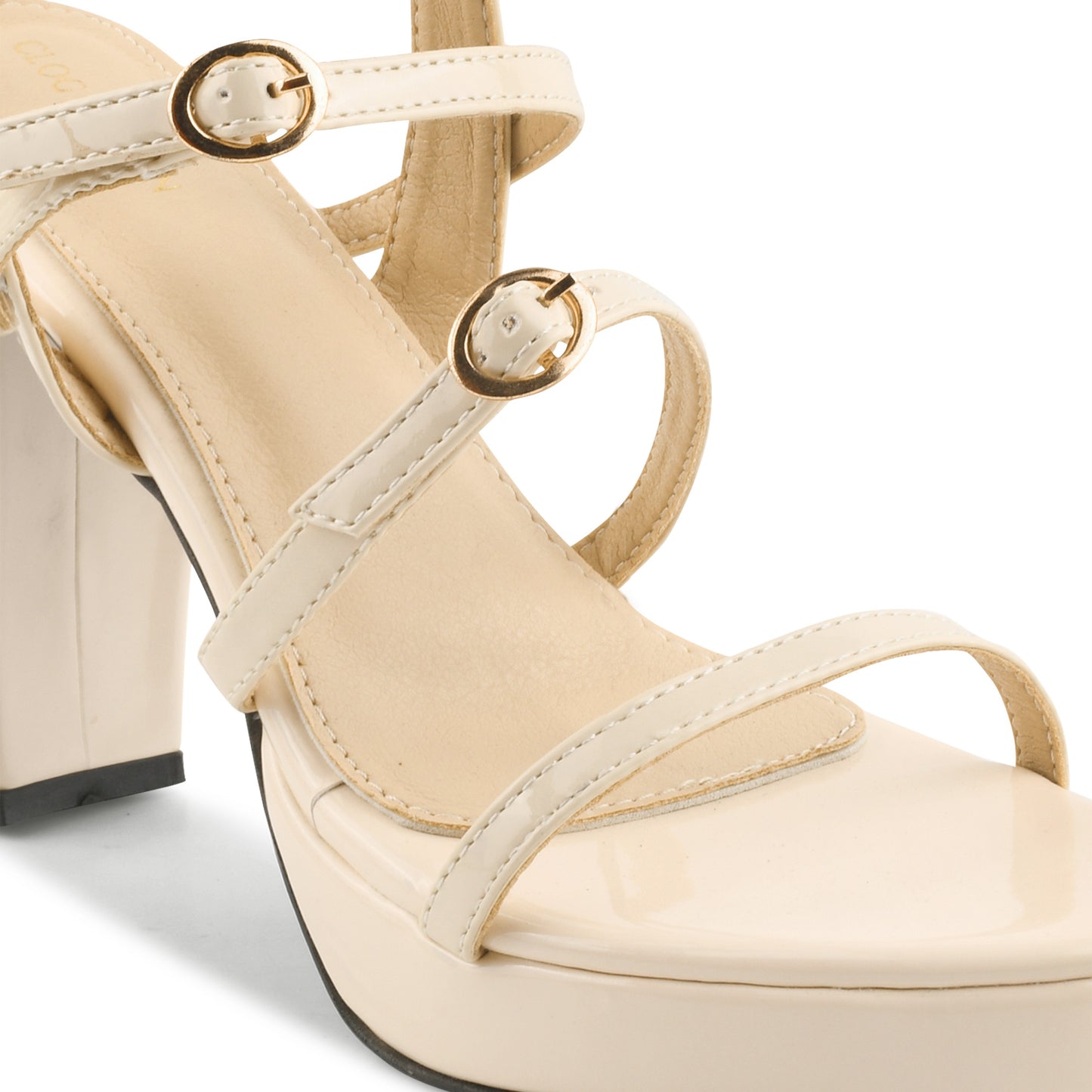 Women Striped Sandals Heels