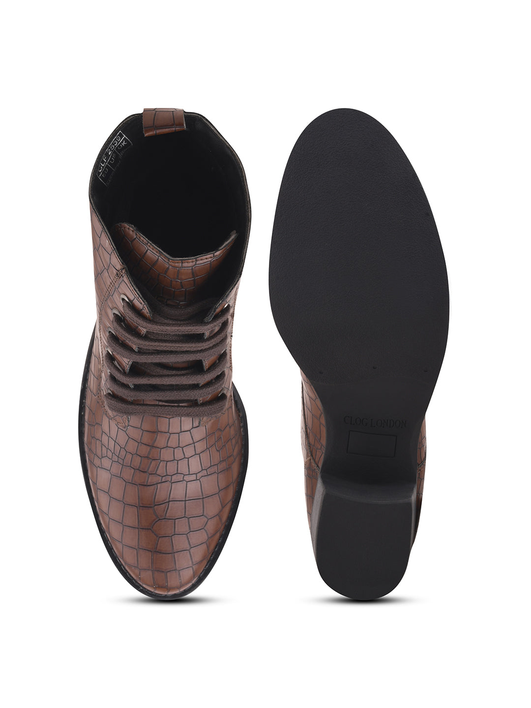 Women Black Lace-up-Ankle Boots