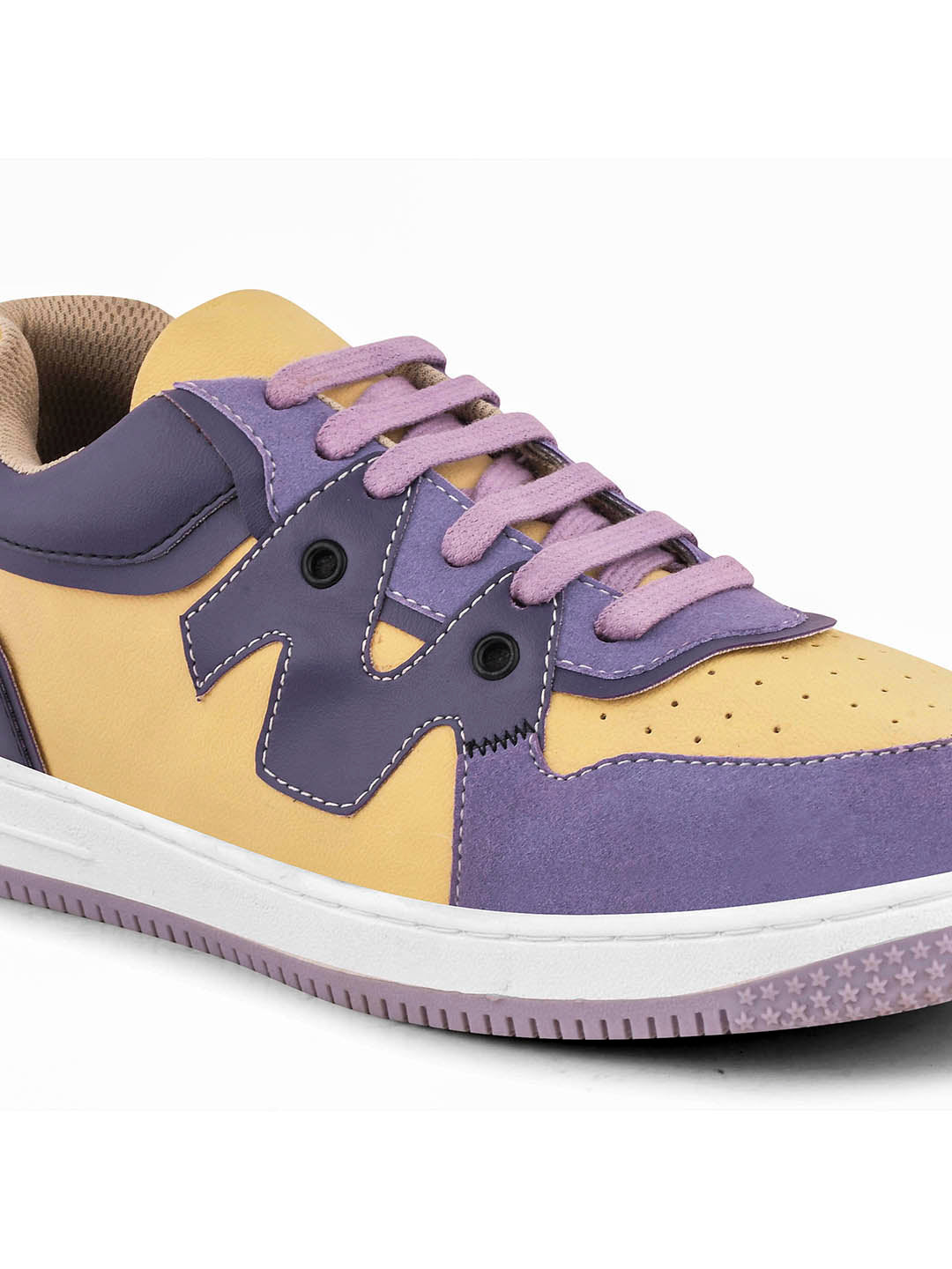 Men's Purple & Yellow Casuals Sneakers Shoes