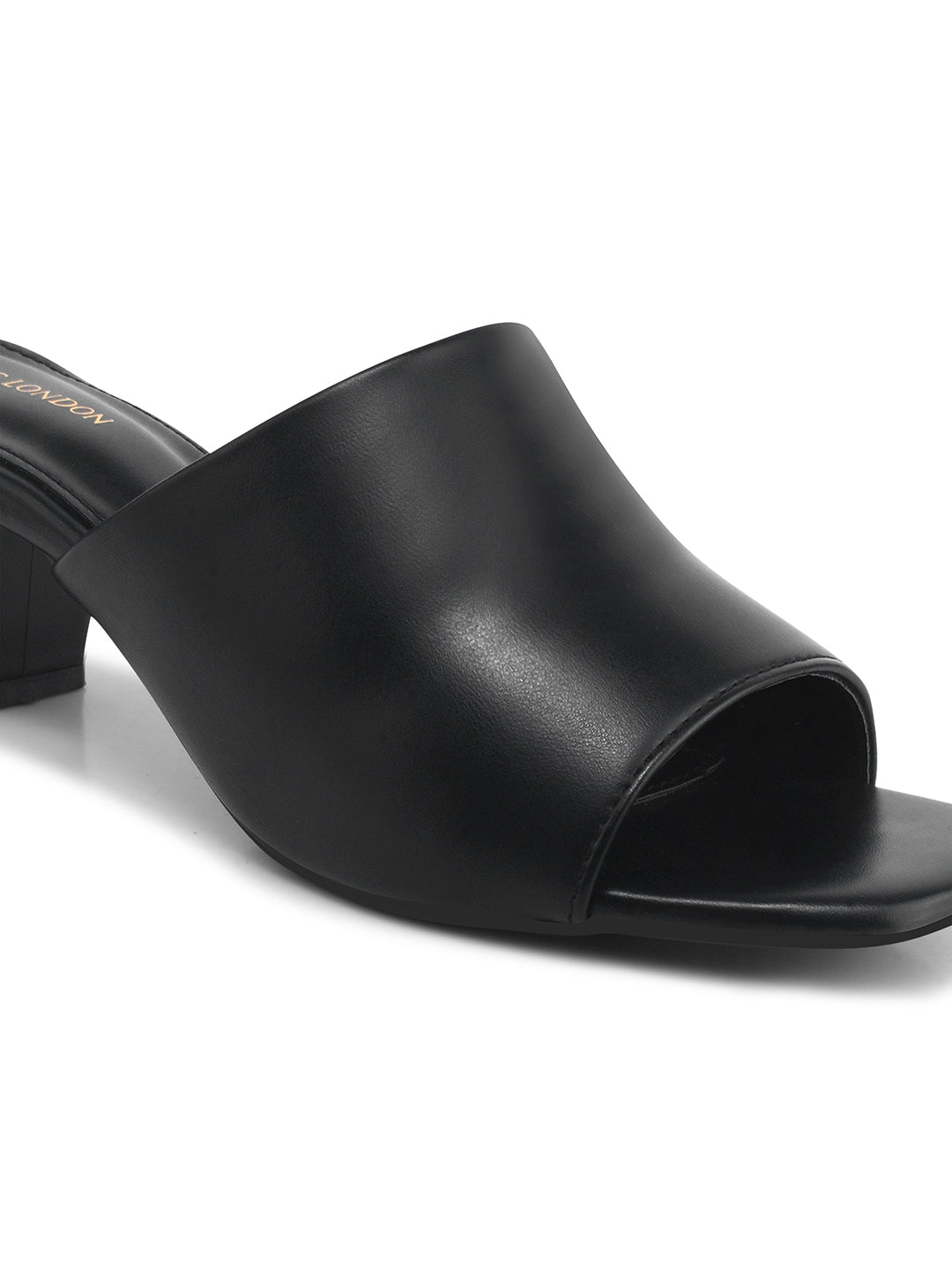 Women Beige & Black Heels Sandals