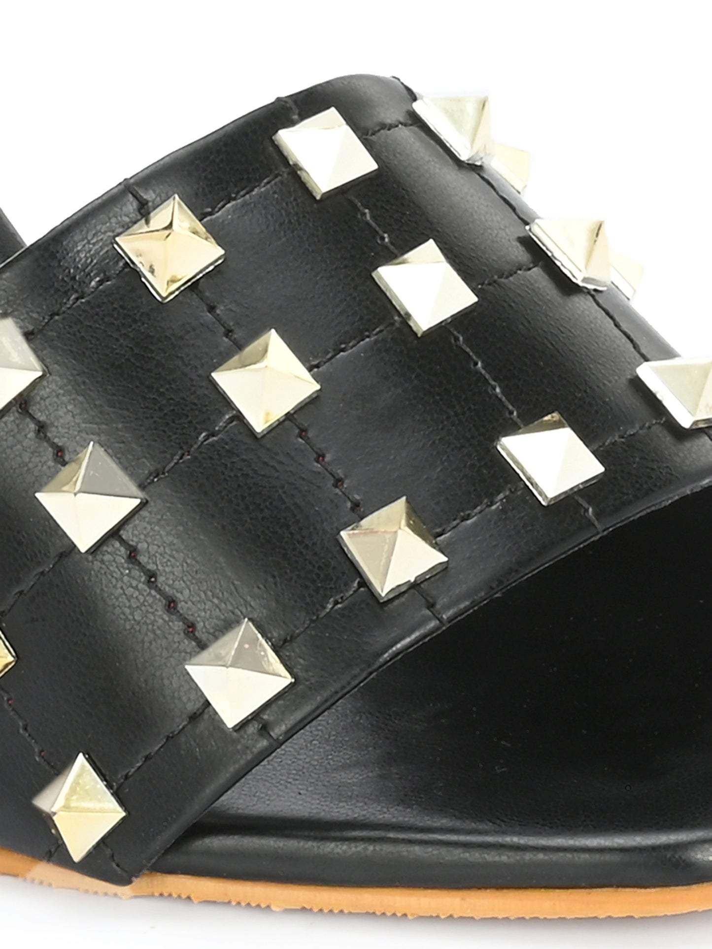 Women Black Comfortable Heel Sandals