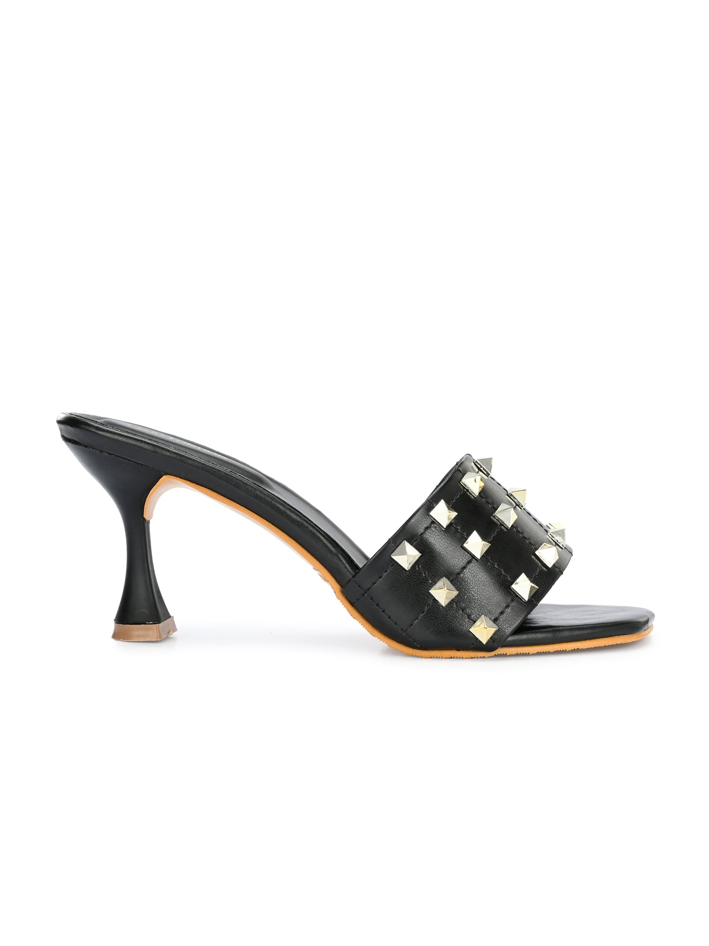 Women Black Comfortable Heel Sandals
