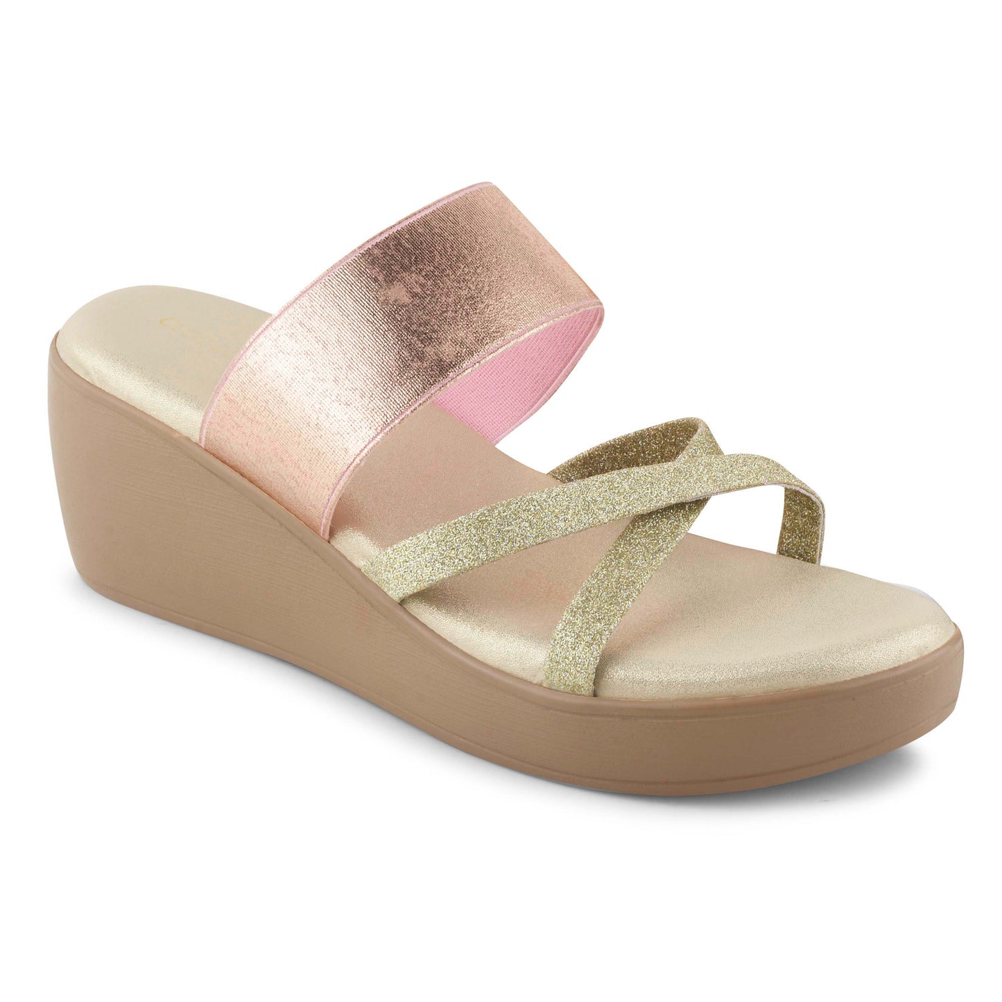 Women Rose-Gold Wedges Heeled