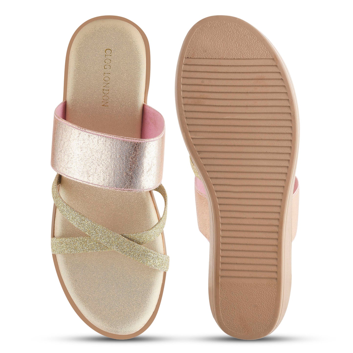 Women Rose-Gold Wedges Heeled