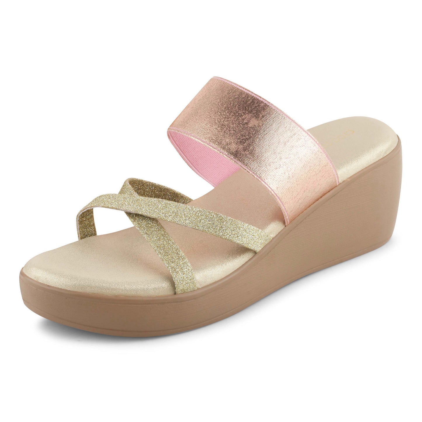 Women Rose-Gold Wedges Heeled