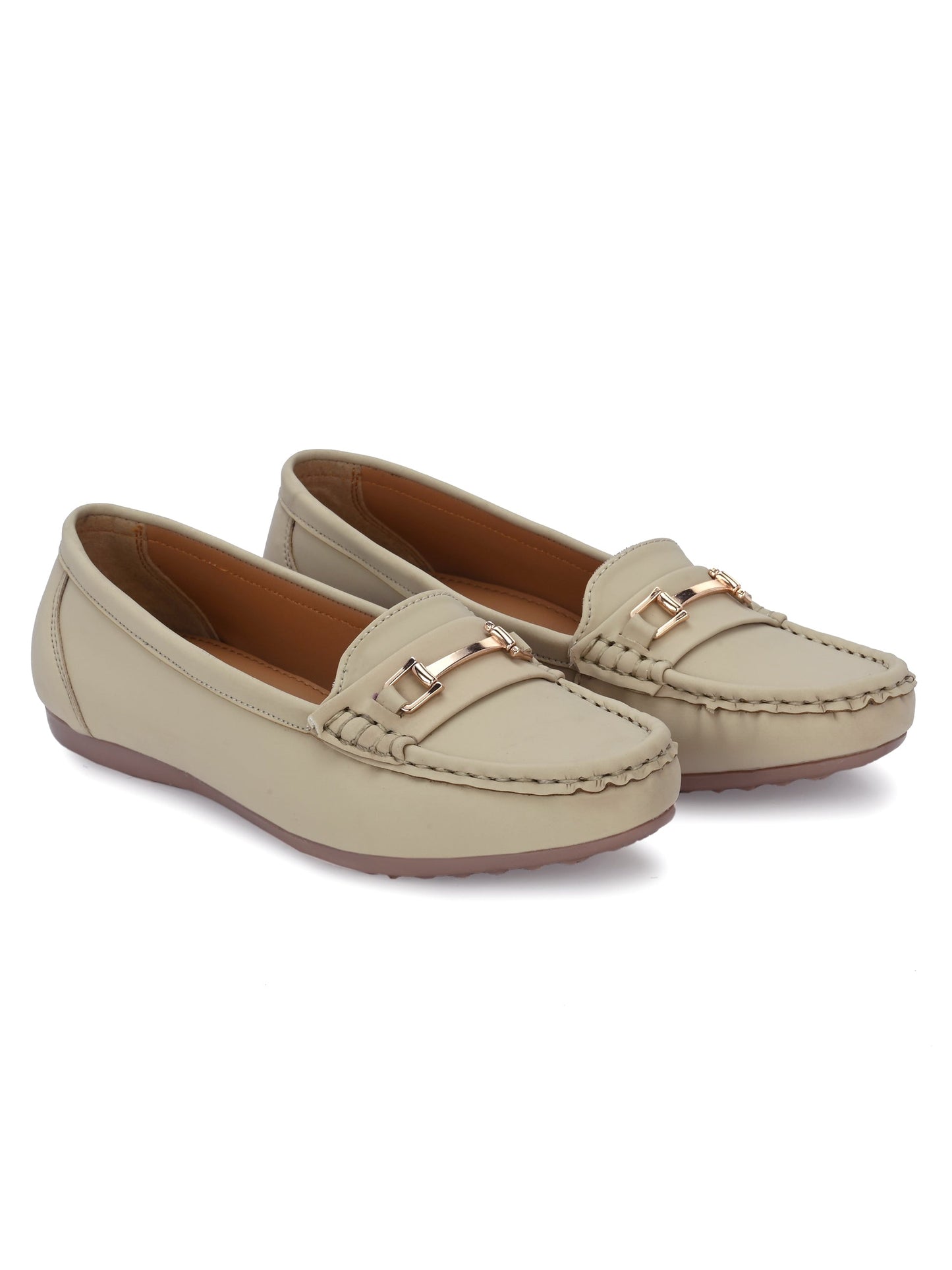 Women Off-White Ballerinas Causal Loafers