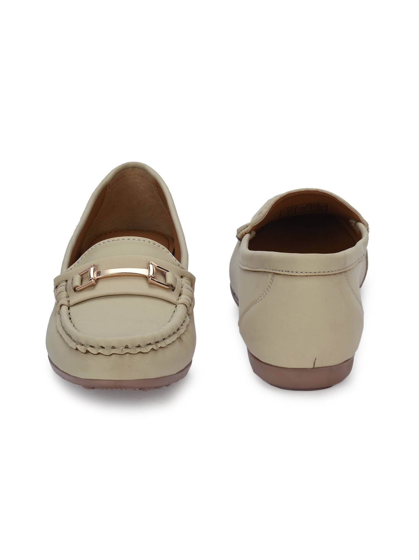 Women Off-White Ballerinas Causal Loafers
