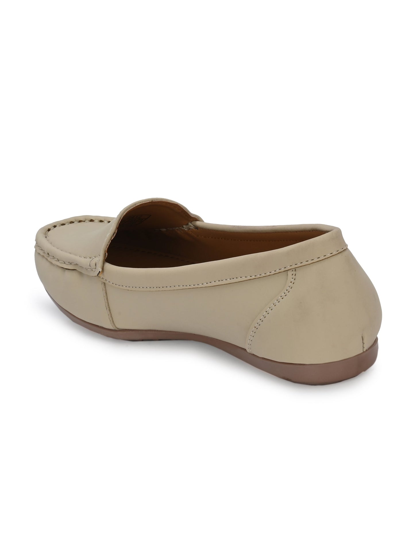 Women Black Ballerinas Textured Round Toe Loafers