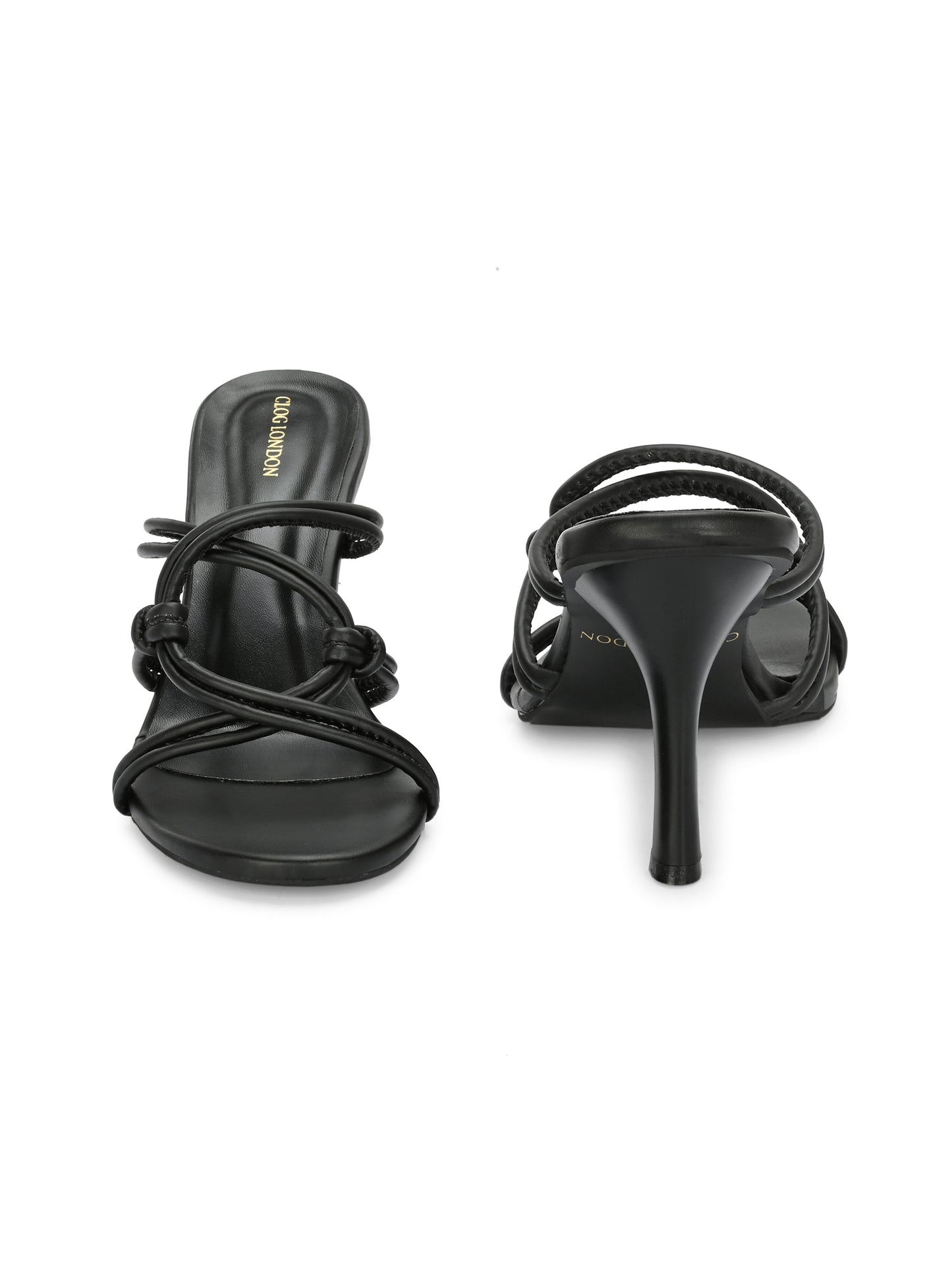 Women Black Comfortable Heels Sandals