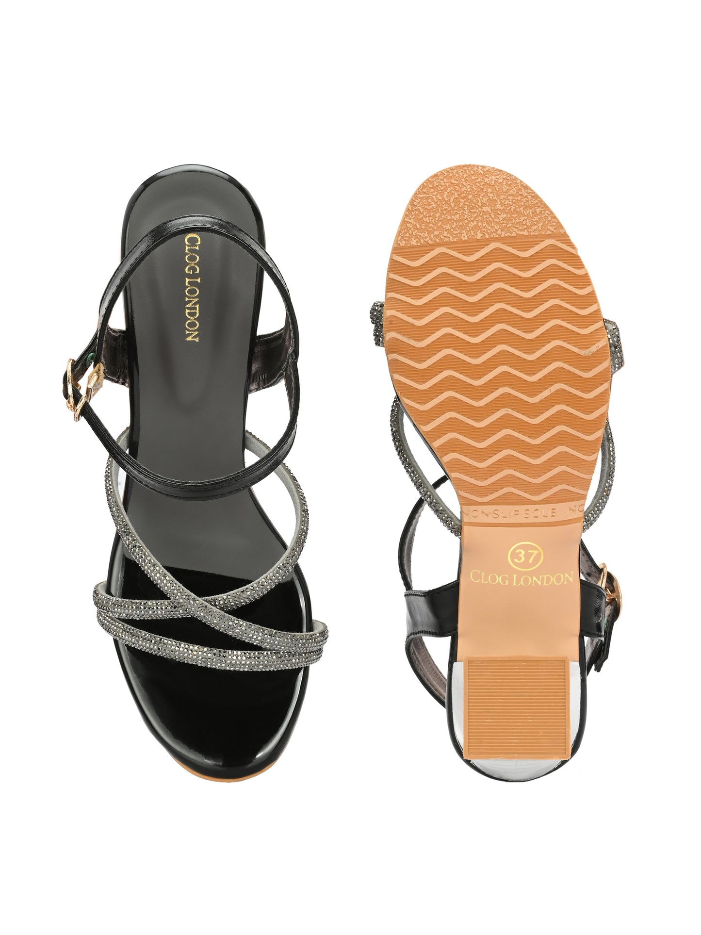 Women Black Classy block Heels Sandals