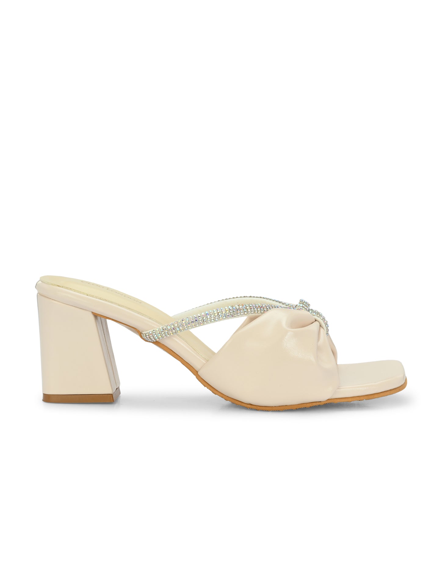 Women Off-White Block Heels Sandals