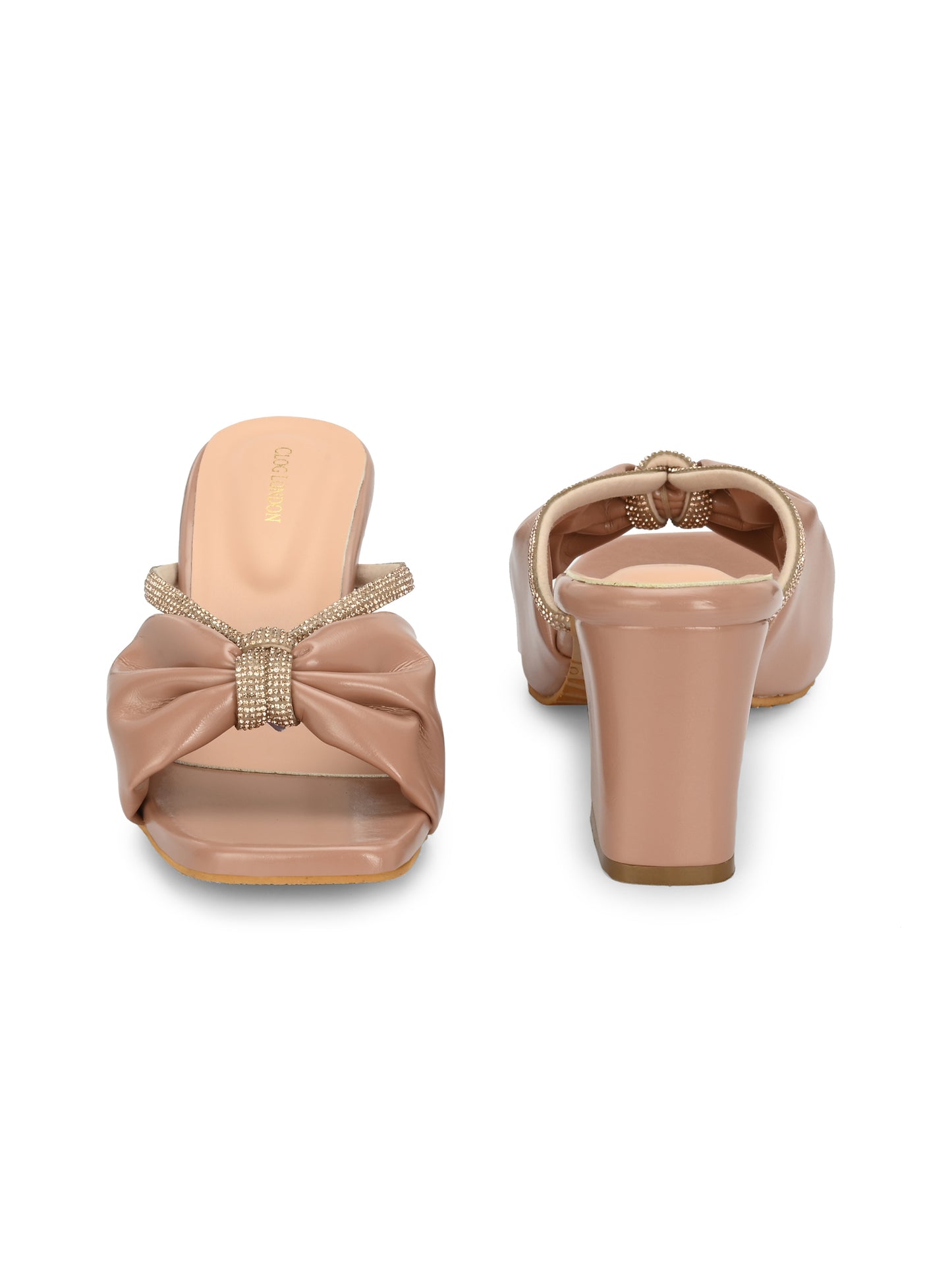 Women Off-White Block Heels Sandals