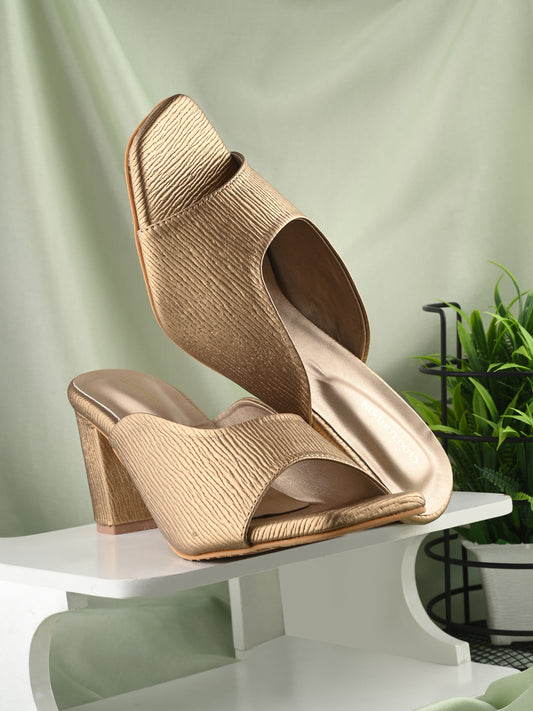 Women Gold Heels Sandals