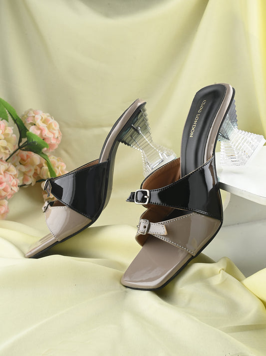 Women Black Stylish Heels Sandals