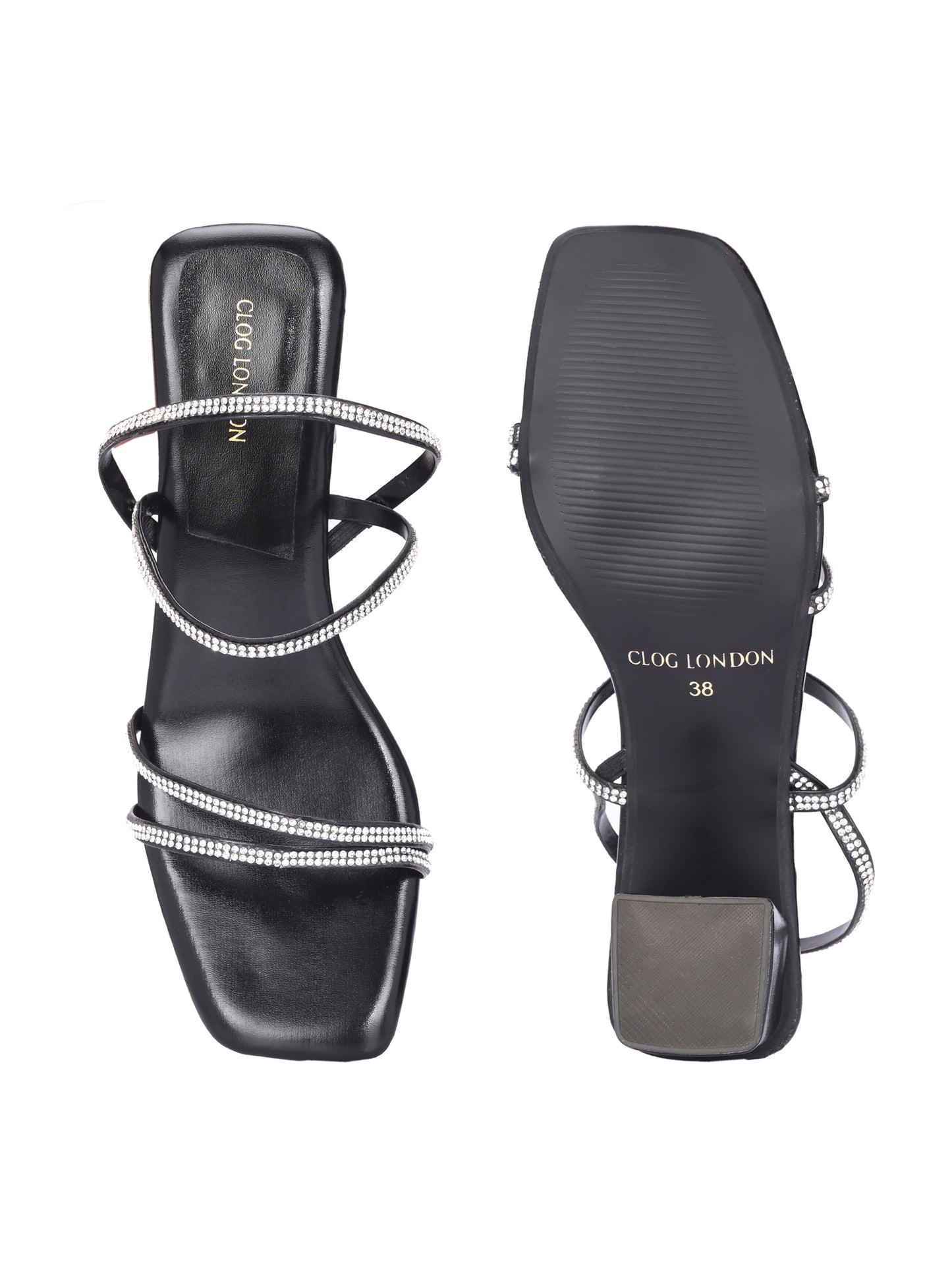 Women Black Heels Sandals