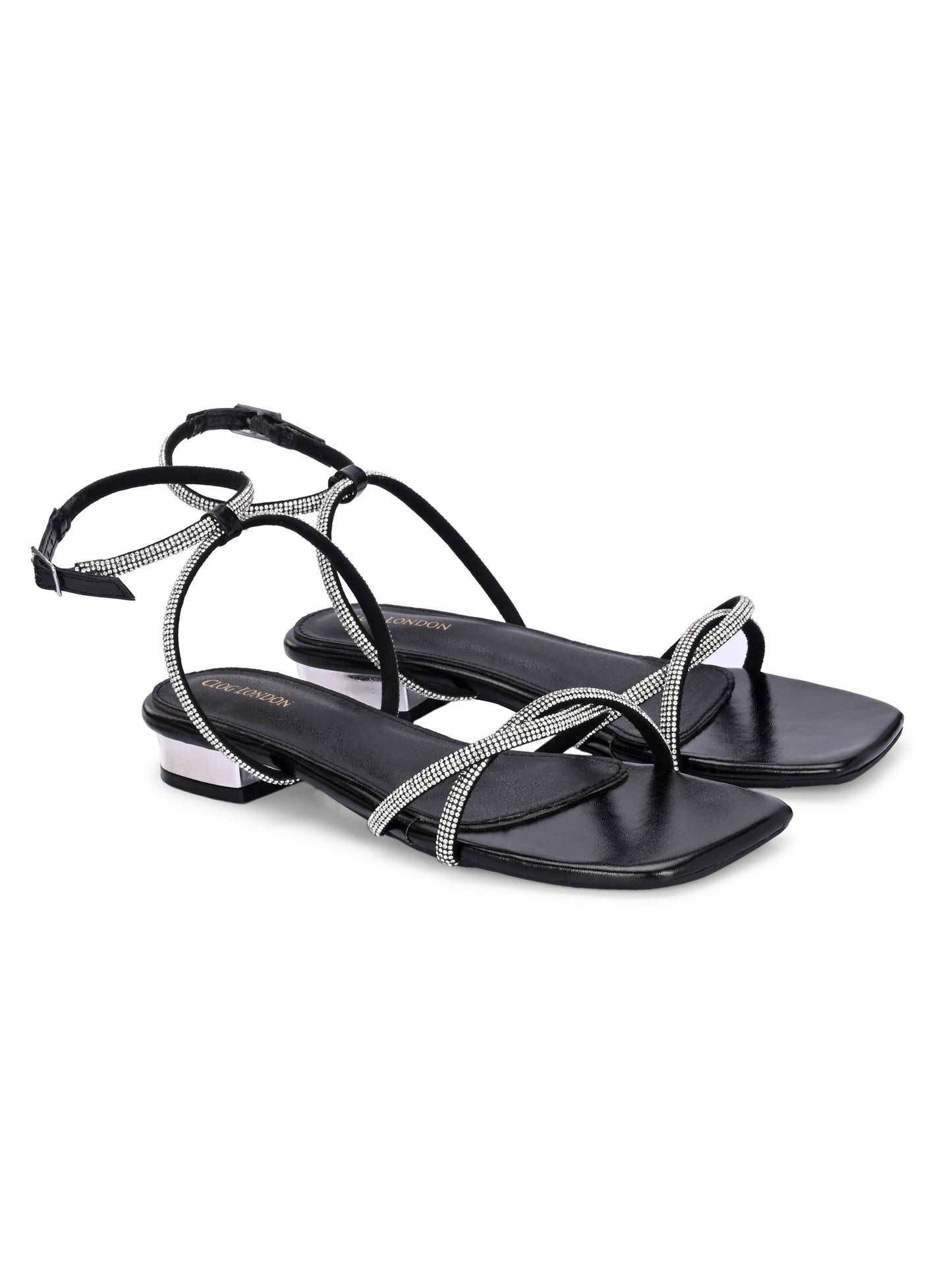 Women Fashionable Black Heels Sandals