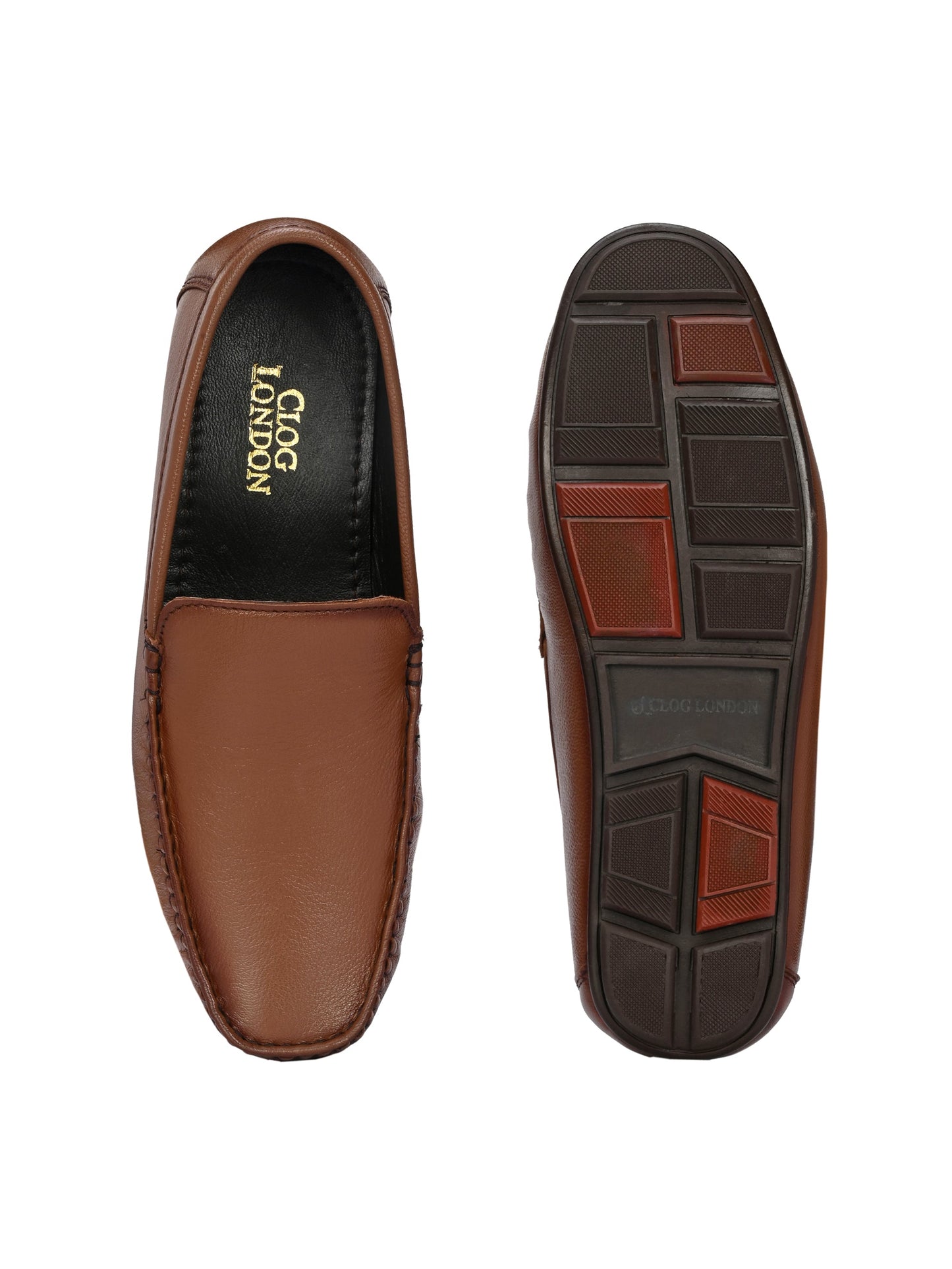 Men's Textured Leather Loafer Shoes
