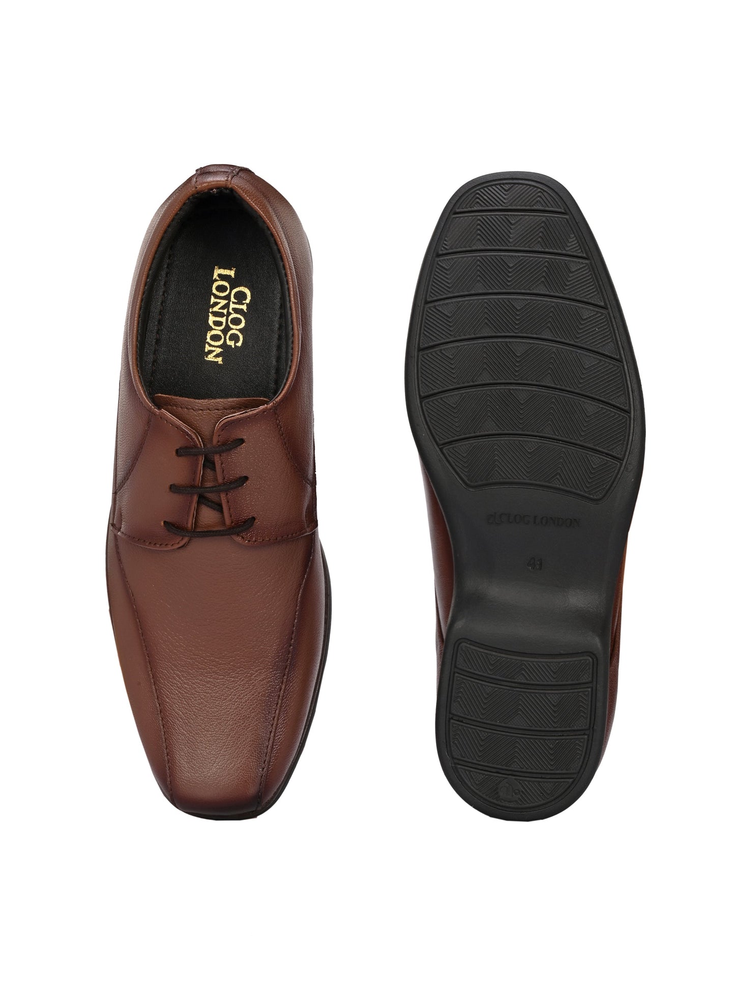 Men's Textured Leather Formal Derby Shoes