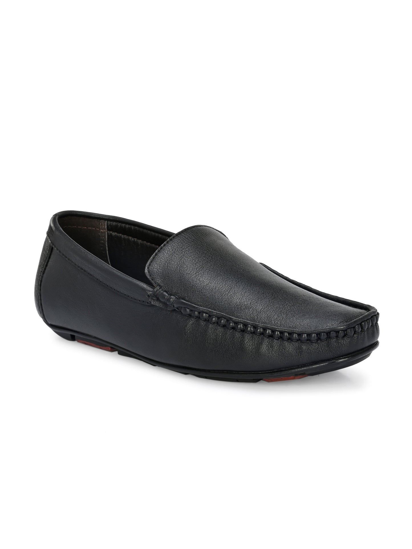 Men Textured Leather Loafer Shoes