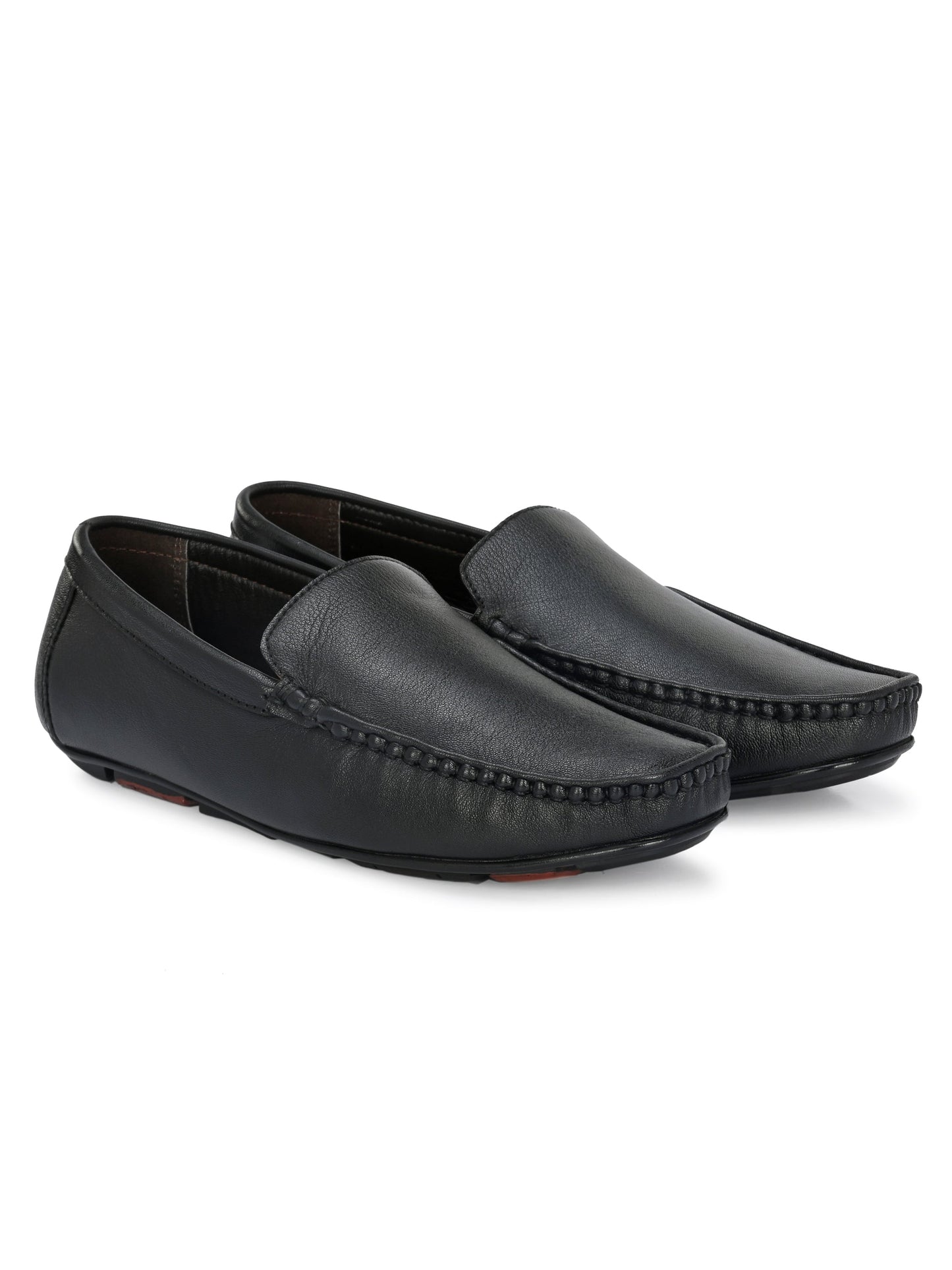 Men's Textured Leather Loafer Shoes