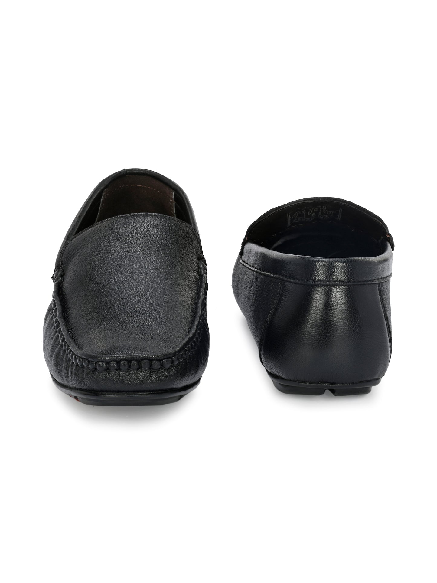 Men Textured Leather Loafer Shoes