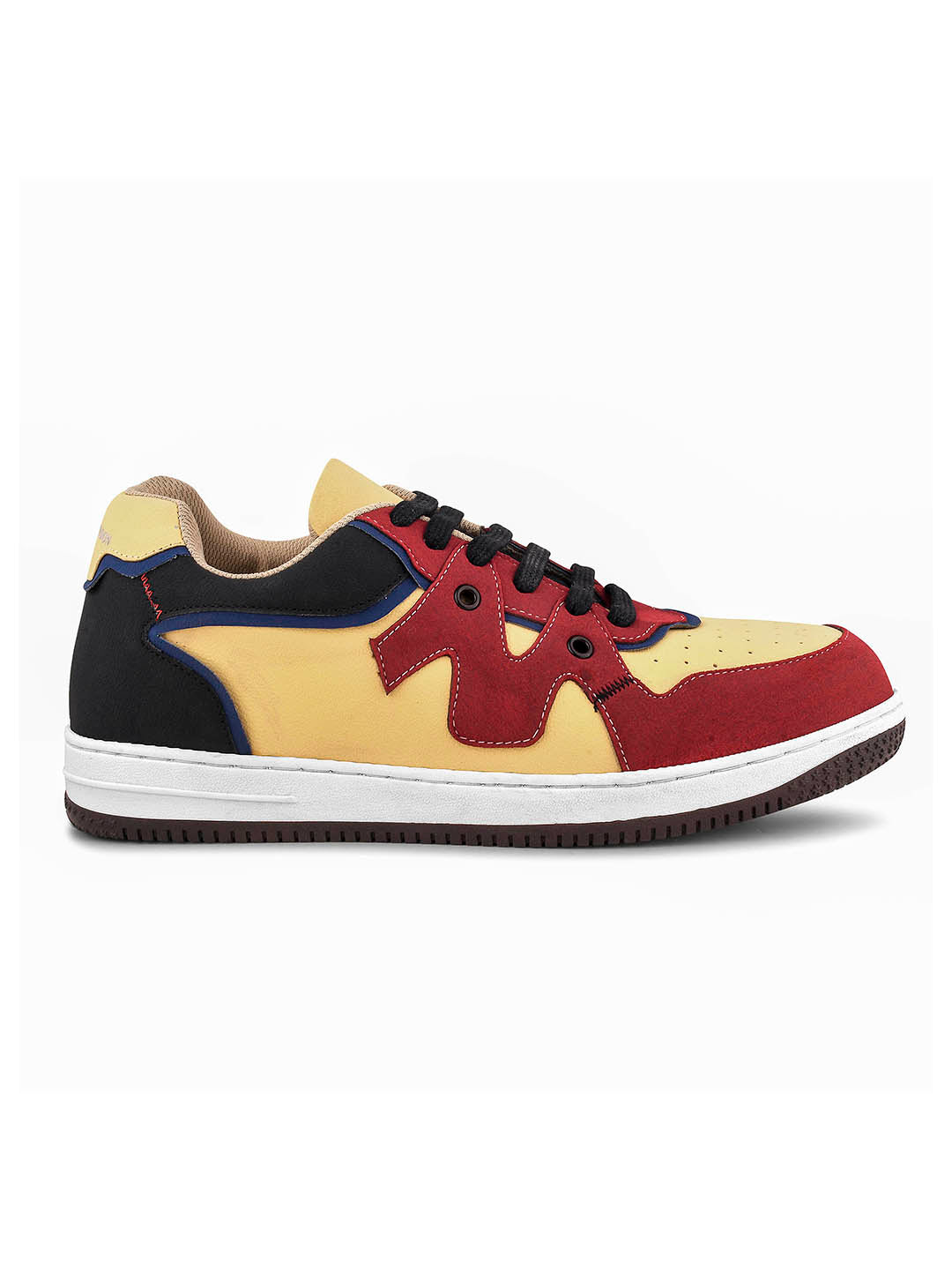Men's Red & Yellow Casual Sneakers Shoes