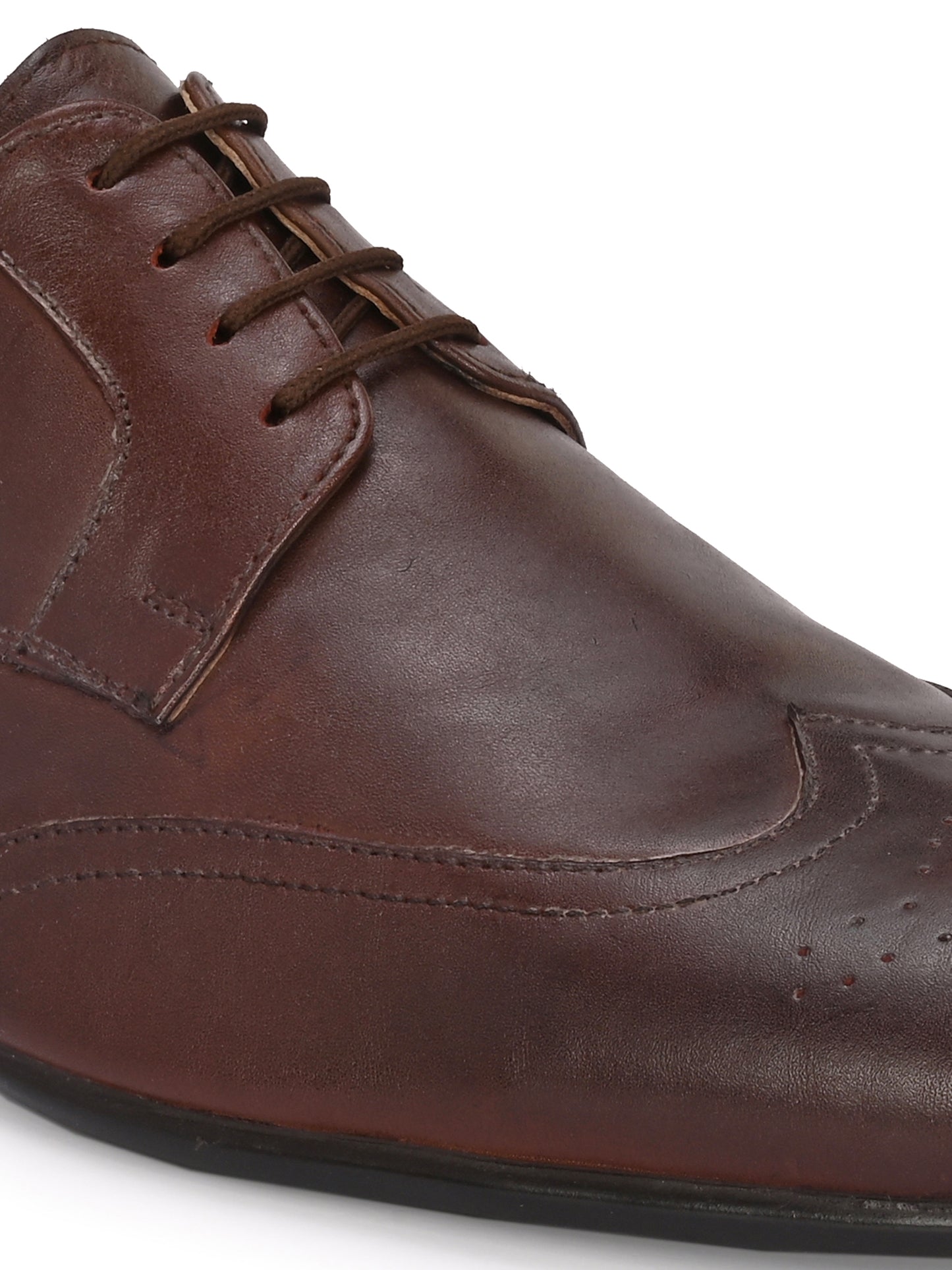 Men's Perforated Leather Formal Brogue Shoes