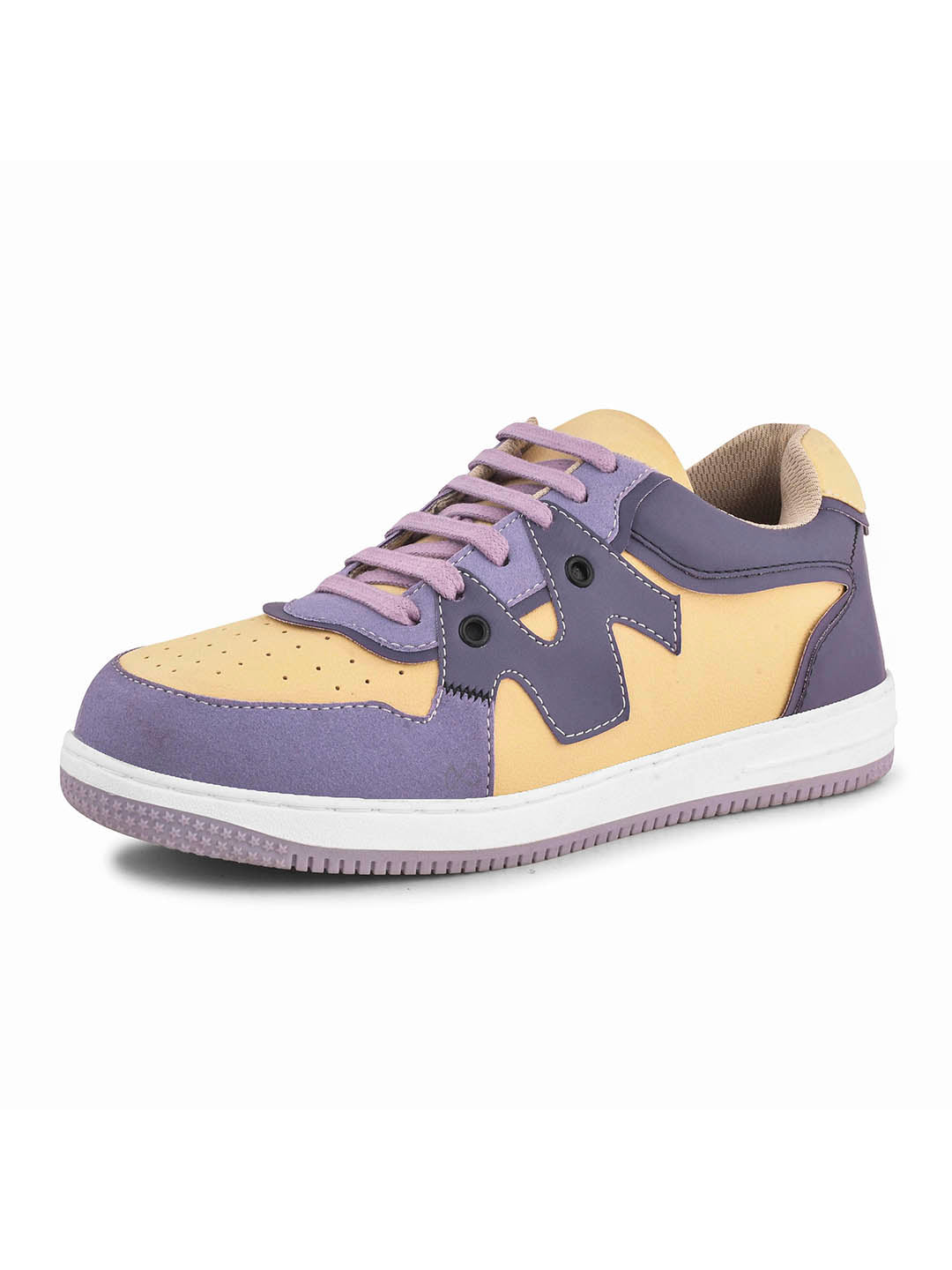 Men's Purple & Yellow Casuals Sneakers Shoes