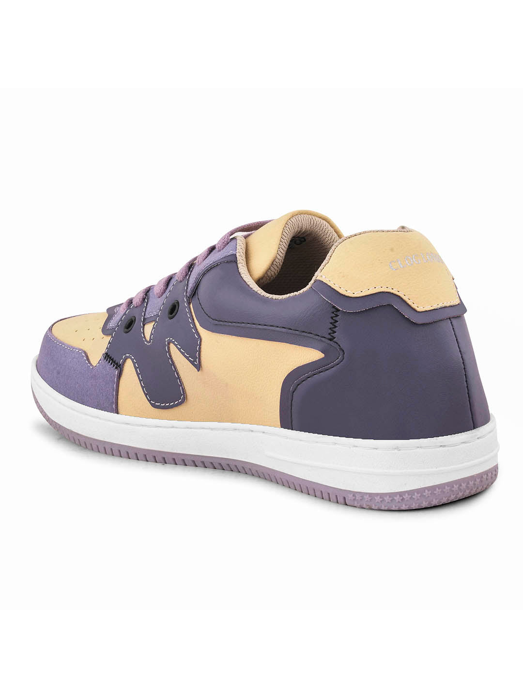 Men's Purple & Yellow Casuals Sneakers Shoes