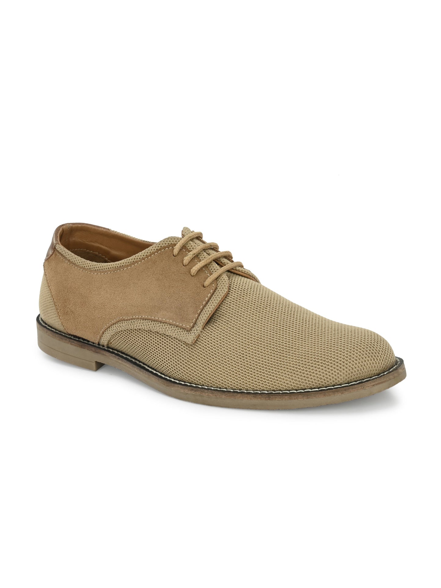 Men's Textured Lace-Up Derby Shoes