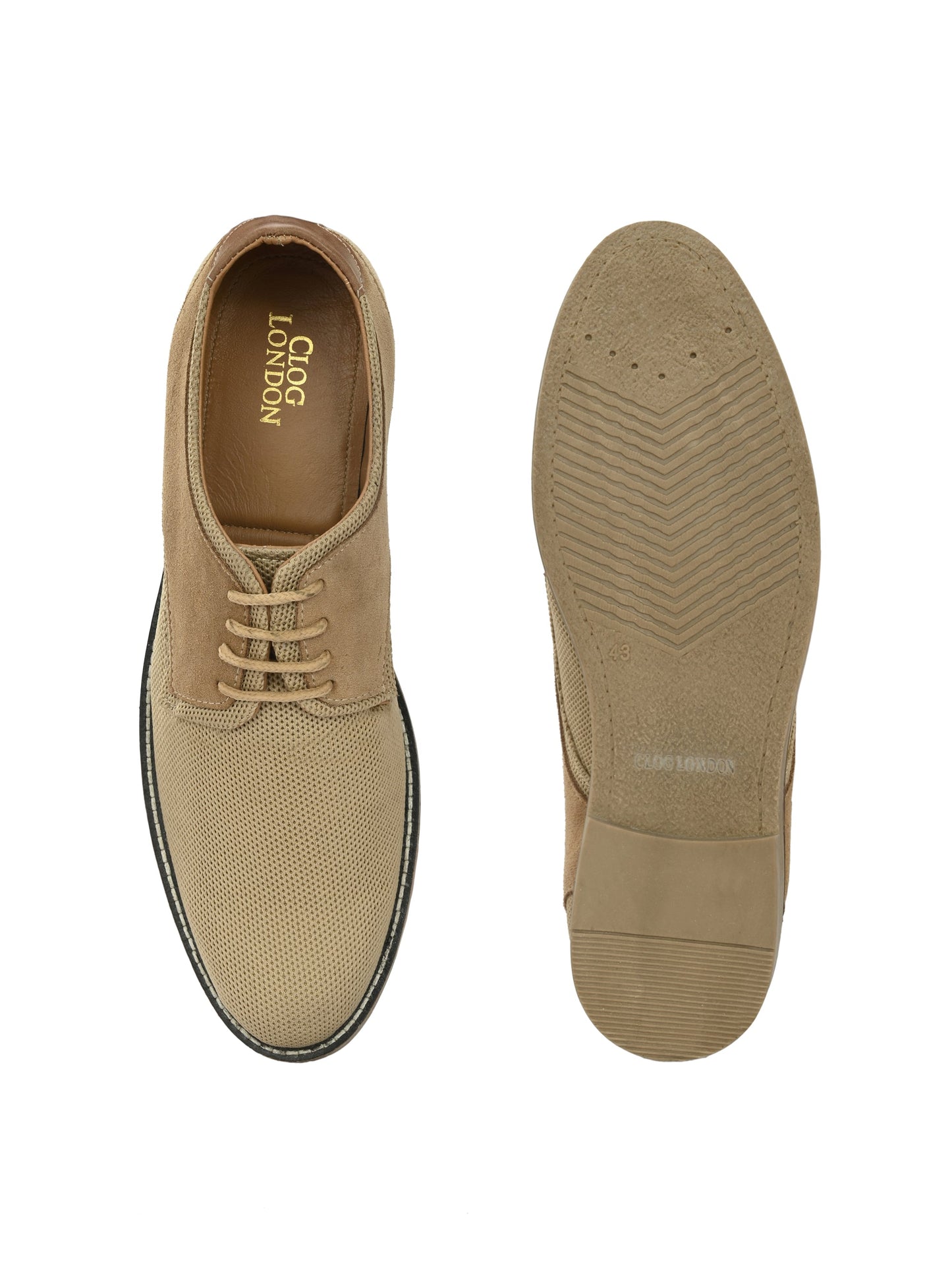 Men's Textured Lace-Up Derby Shoes