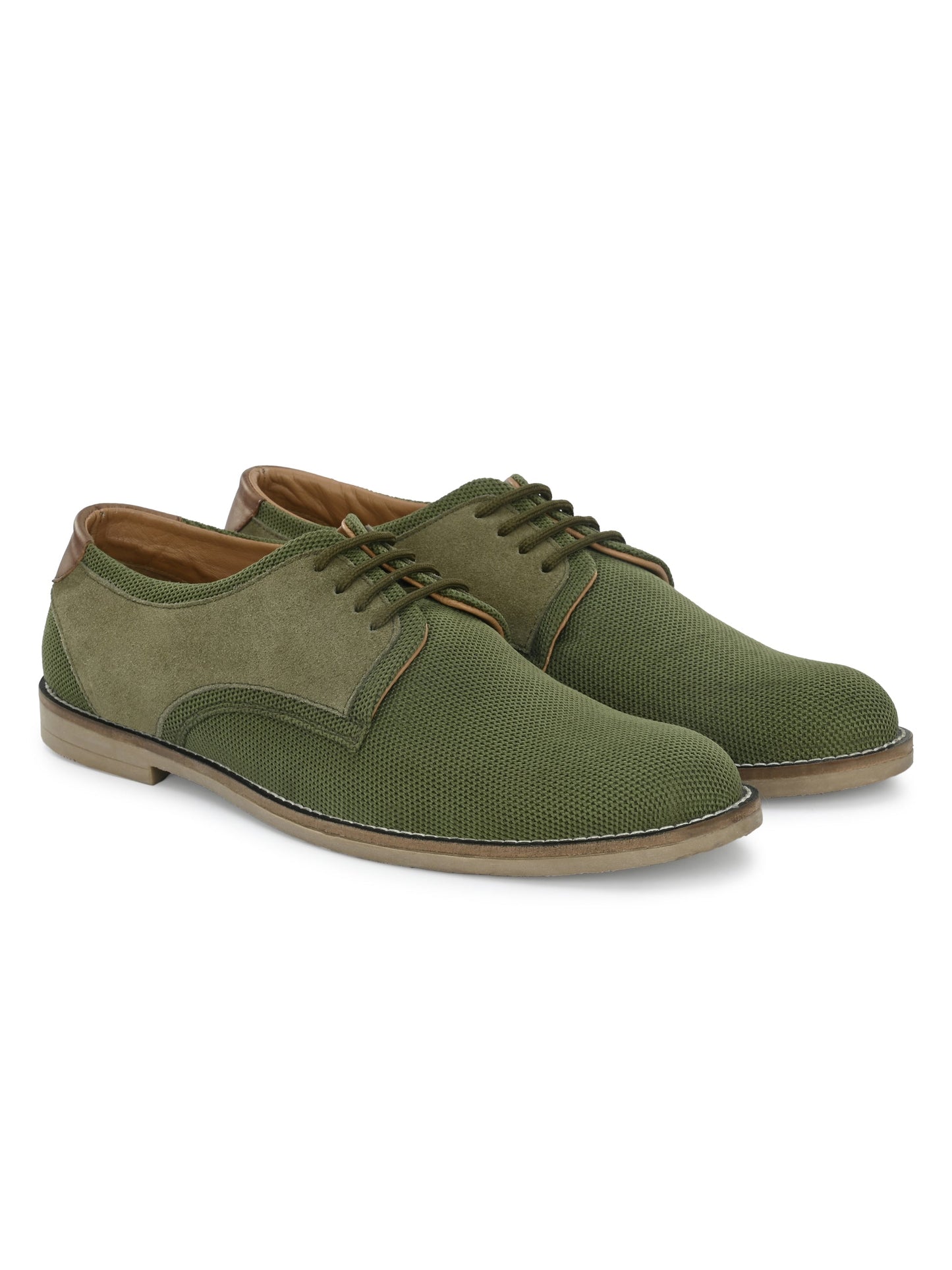 Men's Textured Lace-Up Derby Shoes