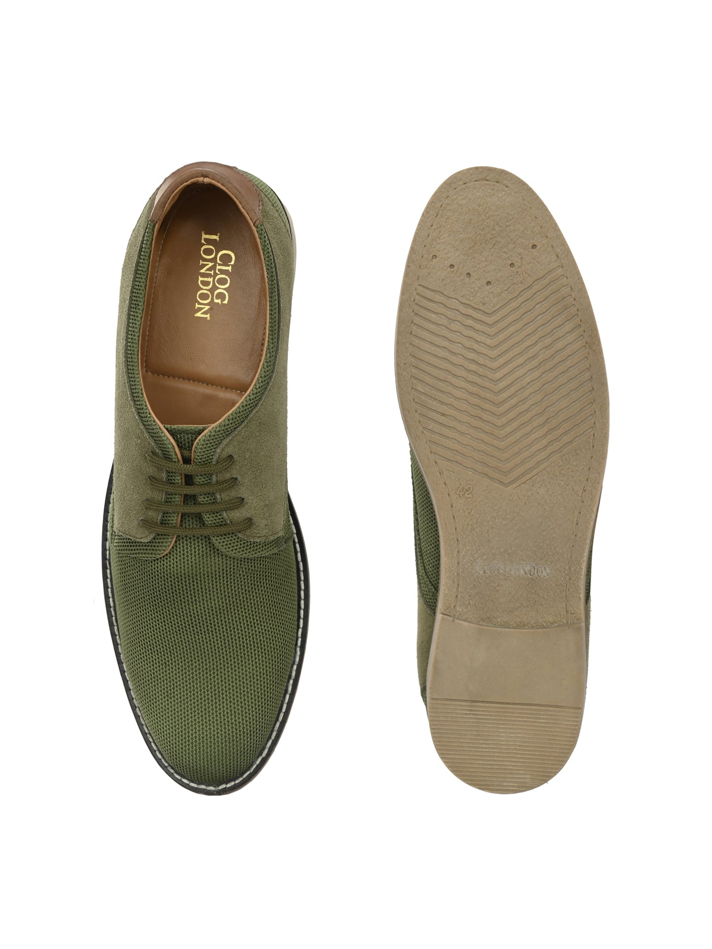 Men's Textured Lace-Up Derby Shoes