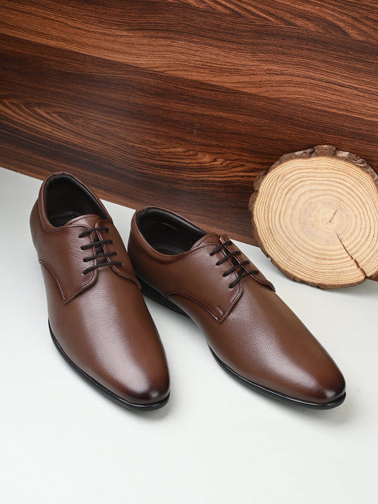 Bronze Formal Derby Shoes for Men's