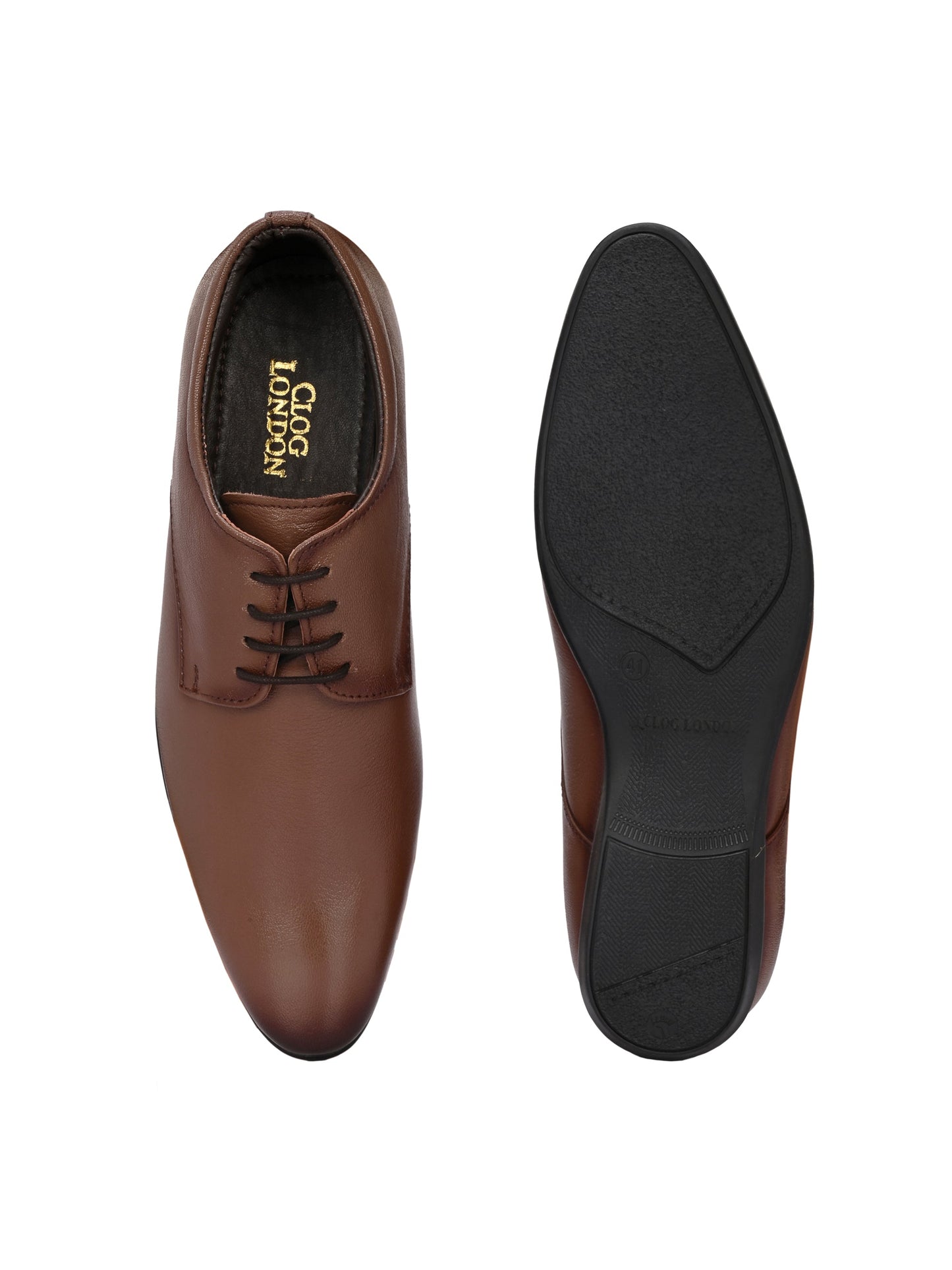 Bronze Formal Derby Shoes for Men's