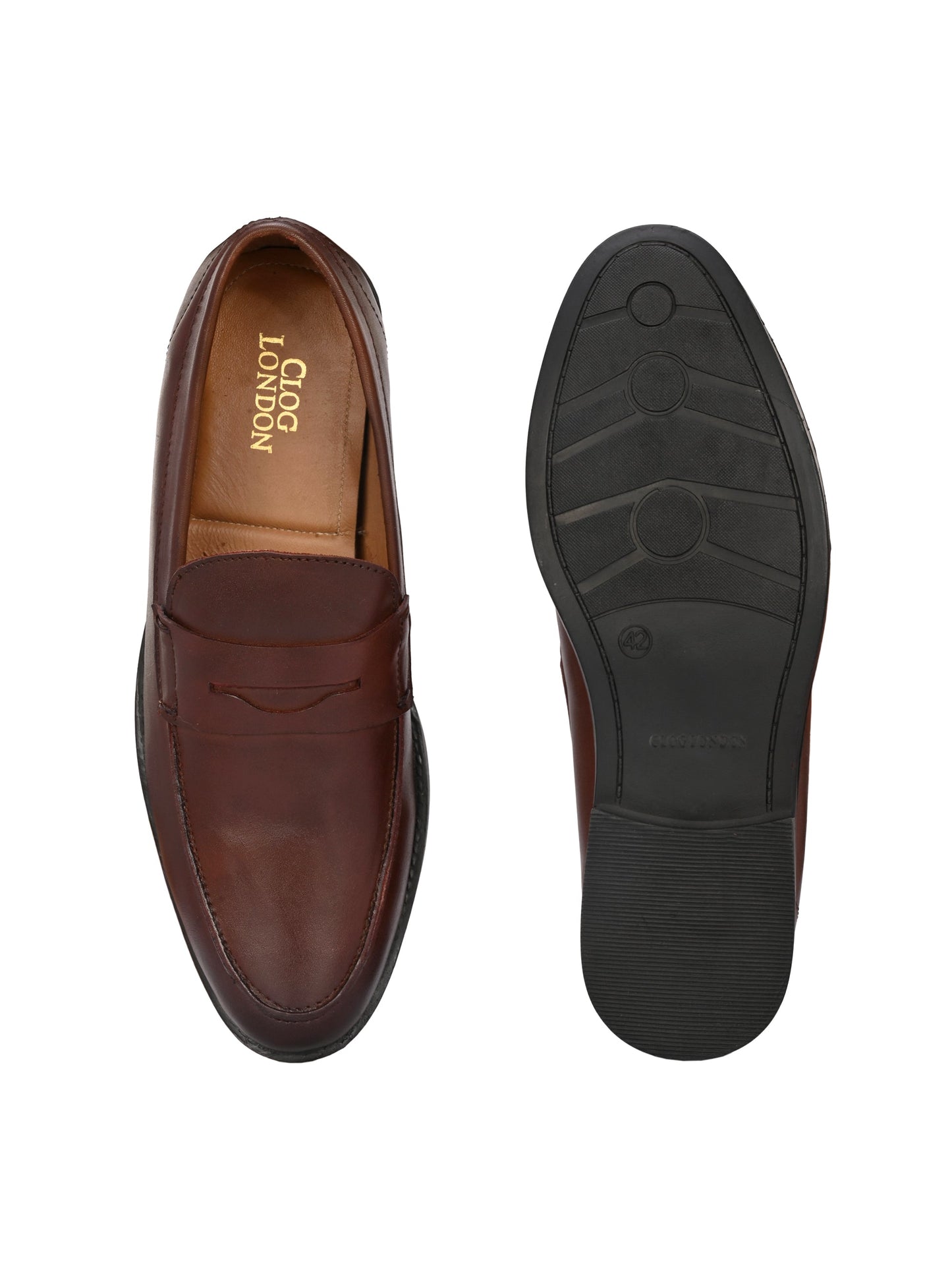 Men's Leather Penny Loafer Shoes