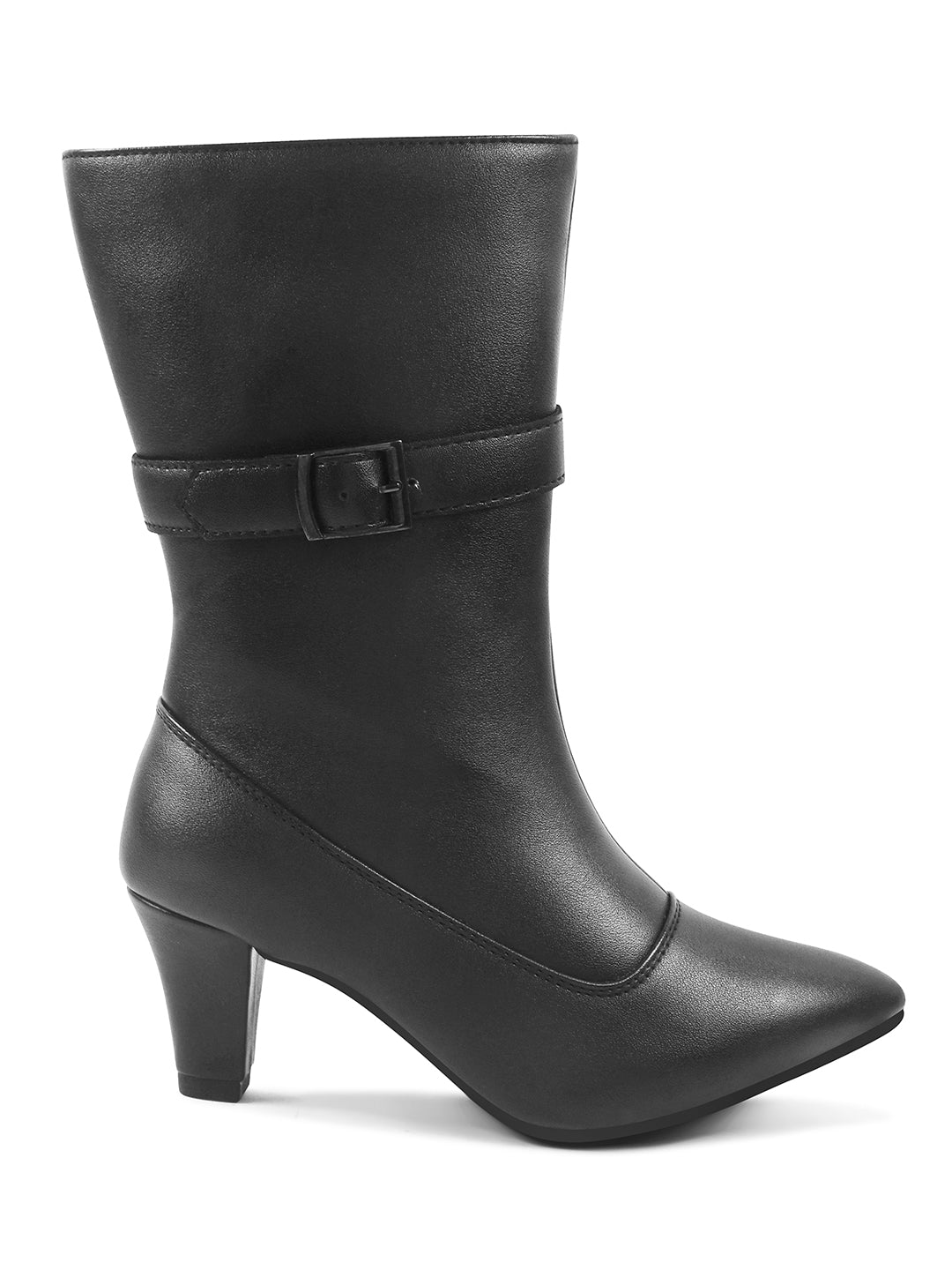 Women Black Casual Long Boots