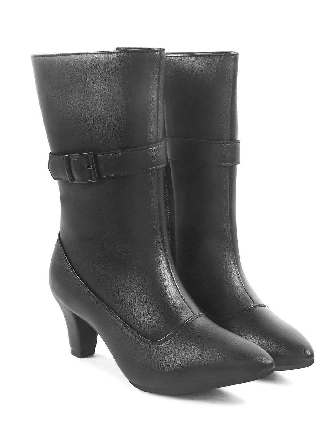 Women Black Casual Long Boots