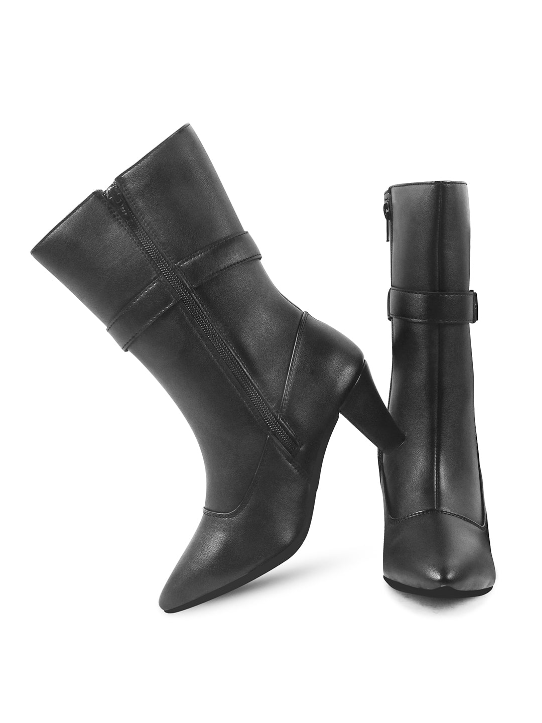 Women Black Casual Long Boots