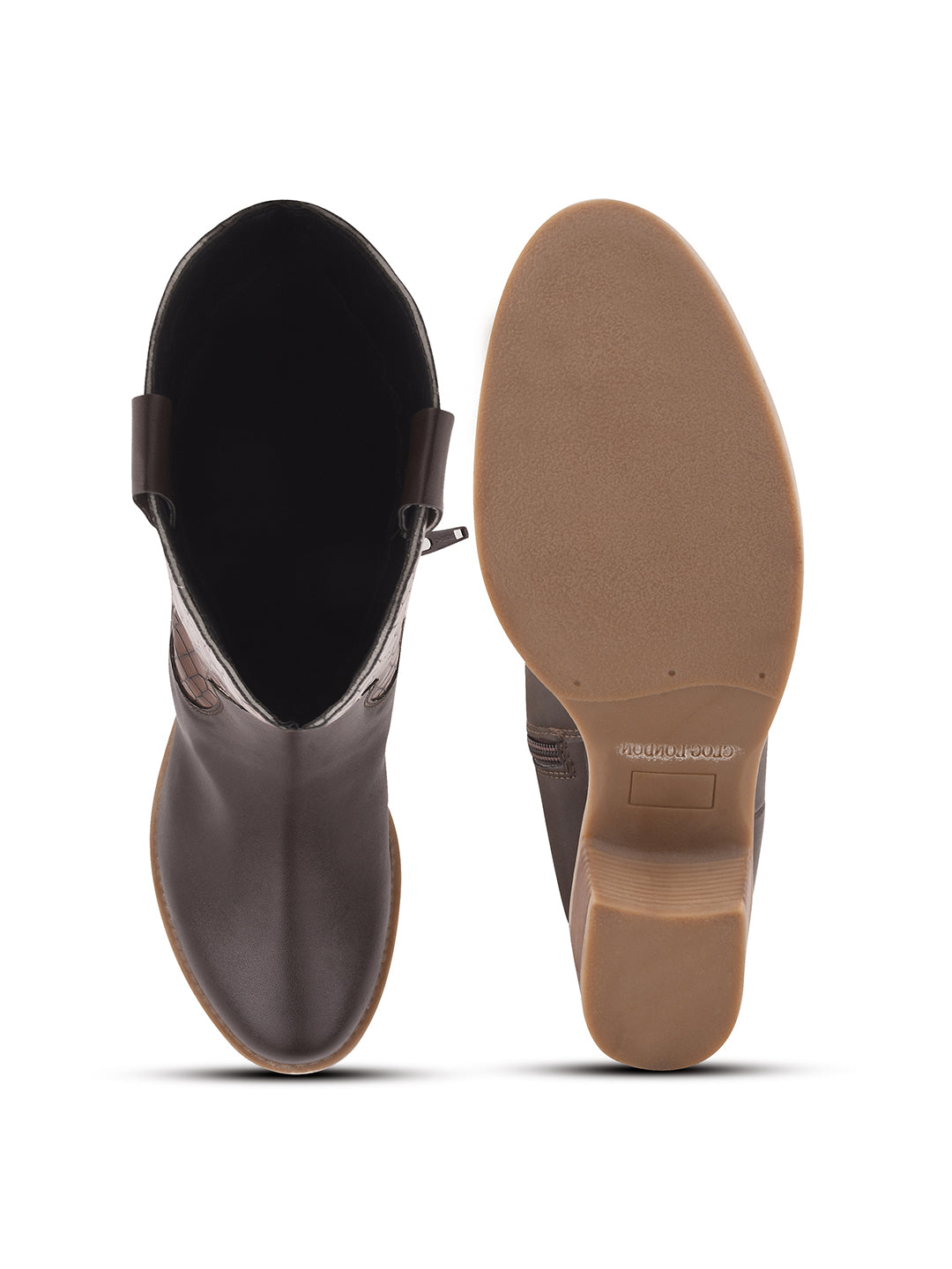 Women Black Ankle Length Side Zipper Boots