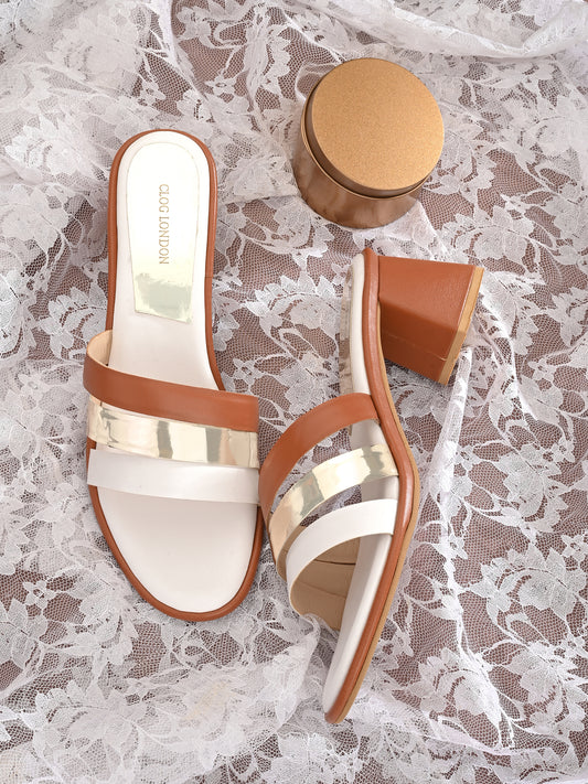 Women Tan Fashion Heels Sandals