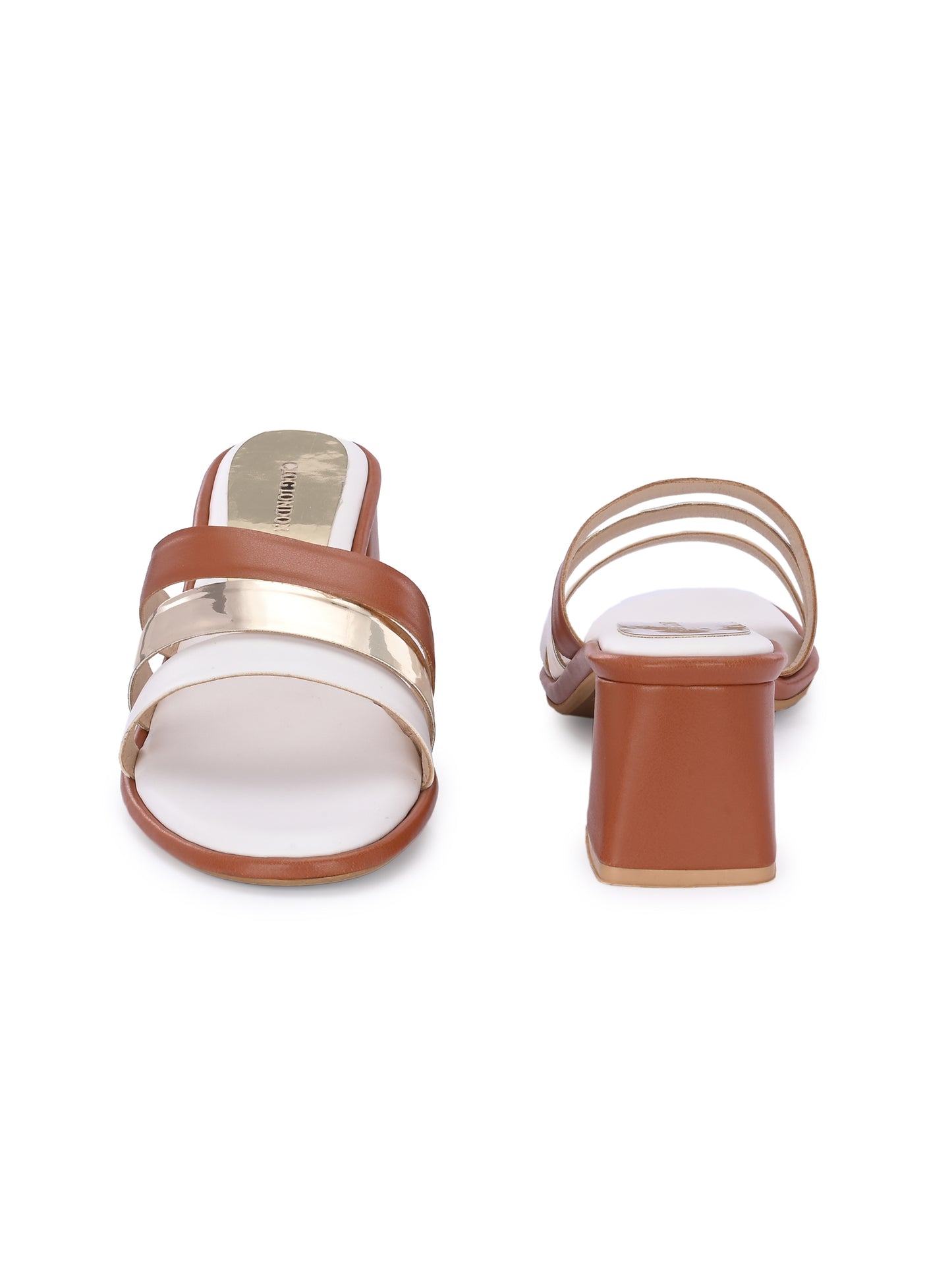 Women Tan Fashion Heels Sandals