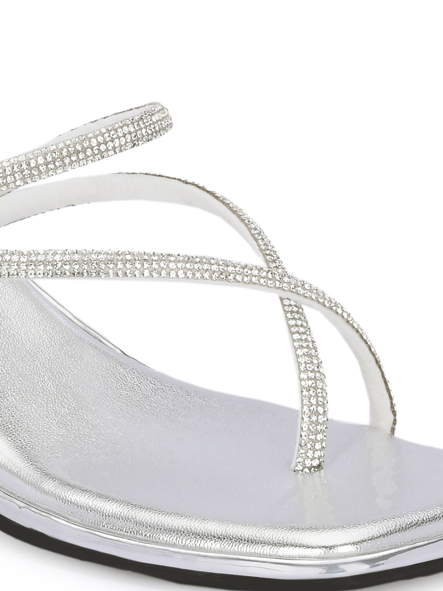 Women Silver Casusal Heels Sandals