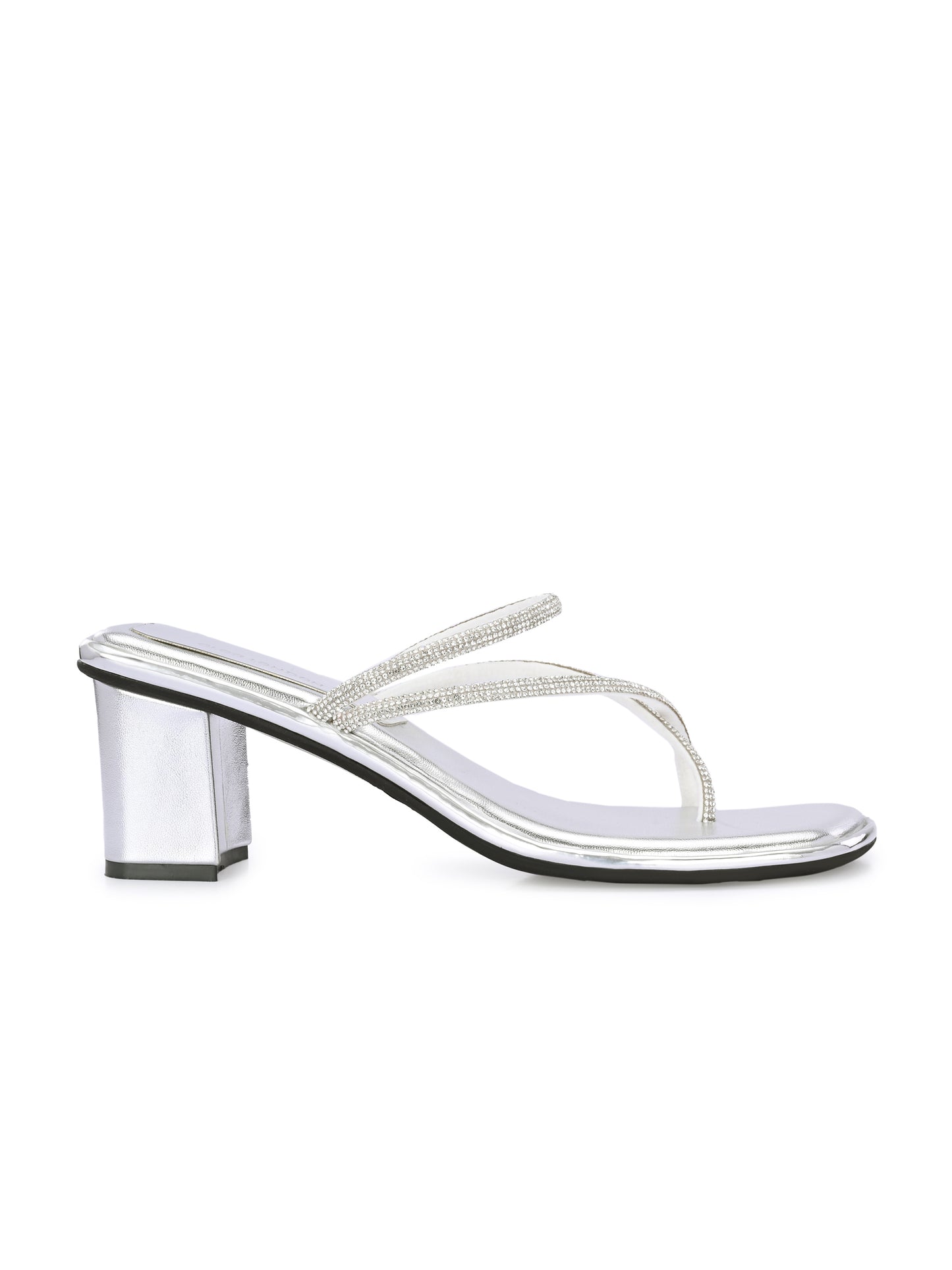 Women Silver Casusal Heels Sandals
