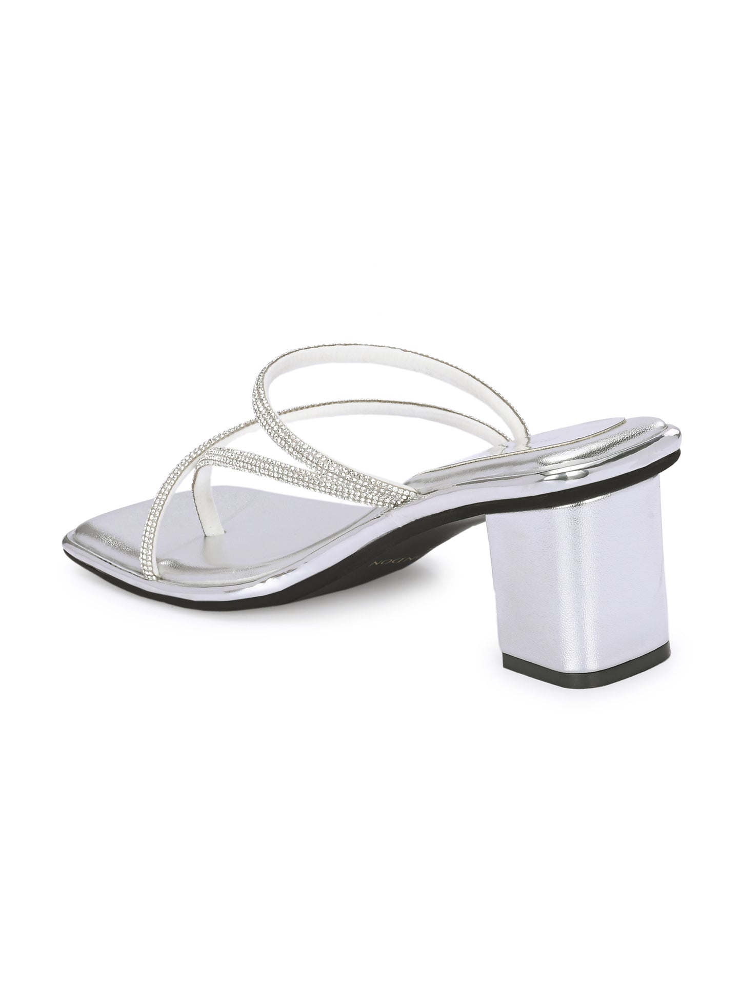 Women Silver Casusal Heels Sandals