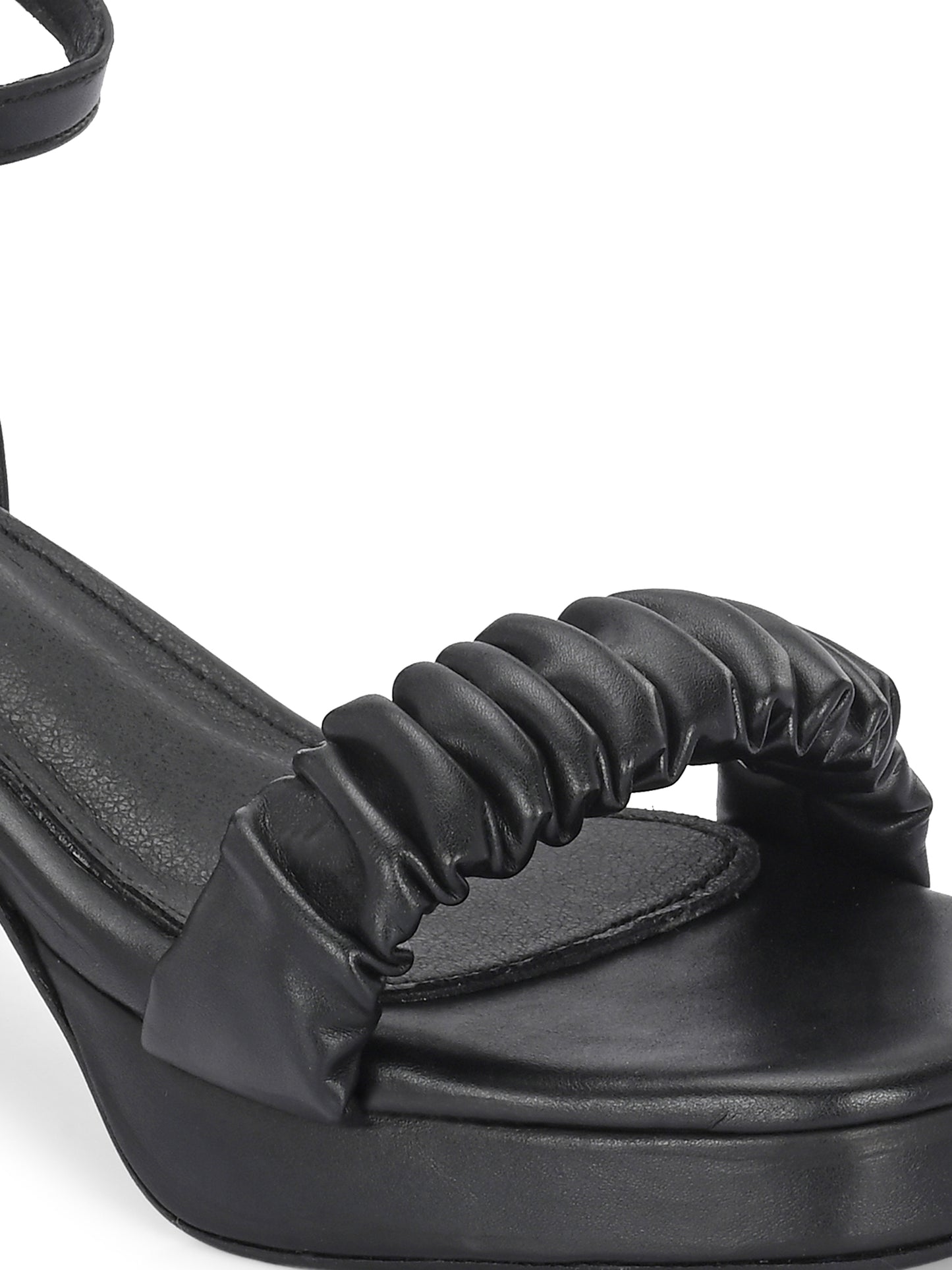 Women Black Strap Heels Sandals