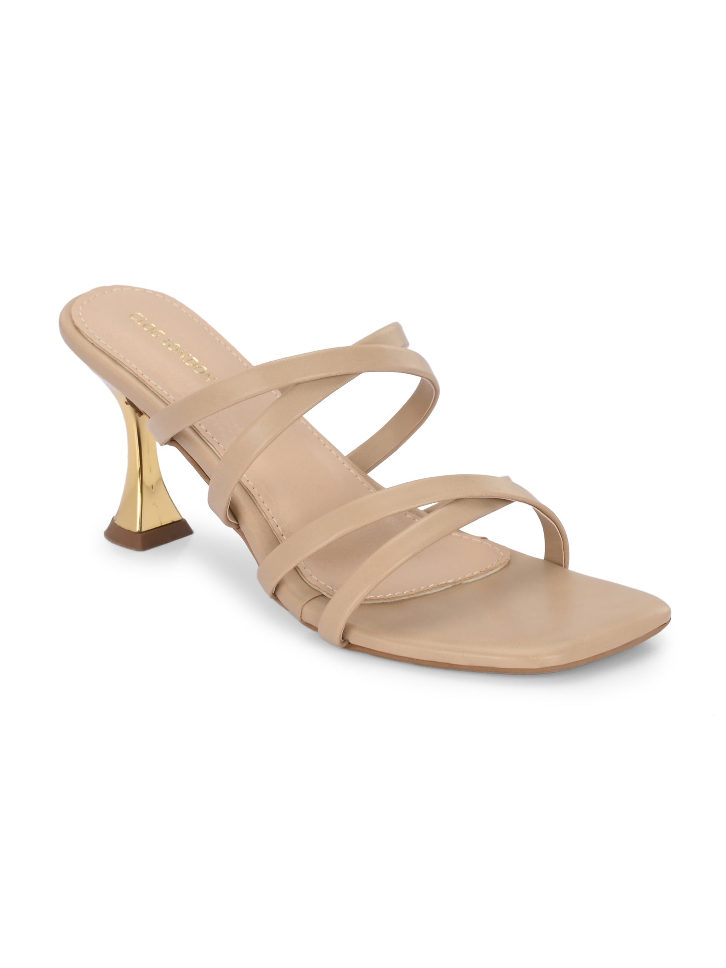 Women Beige Stylish Block Heels