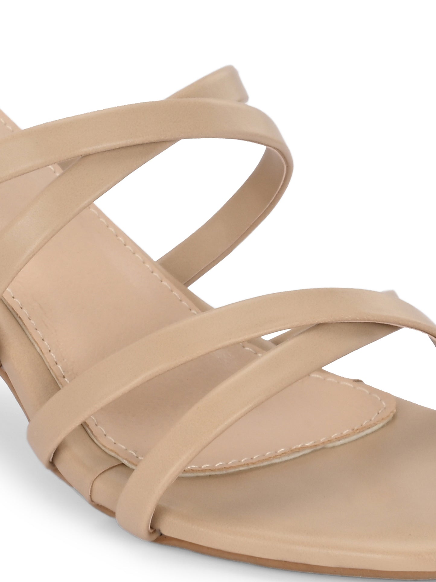 Women Beige Stylish Block Heels
