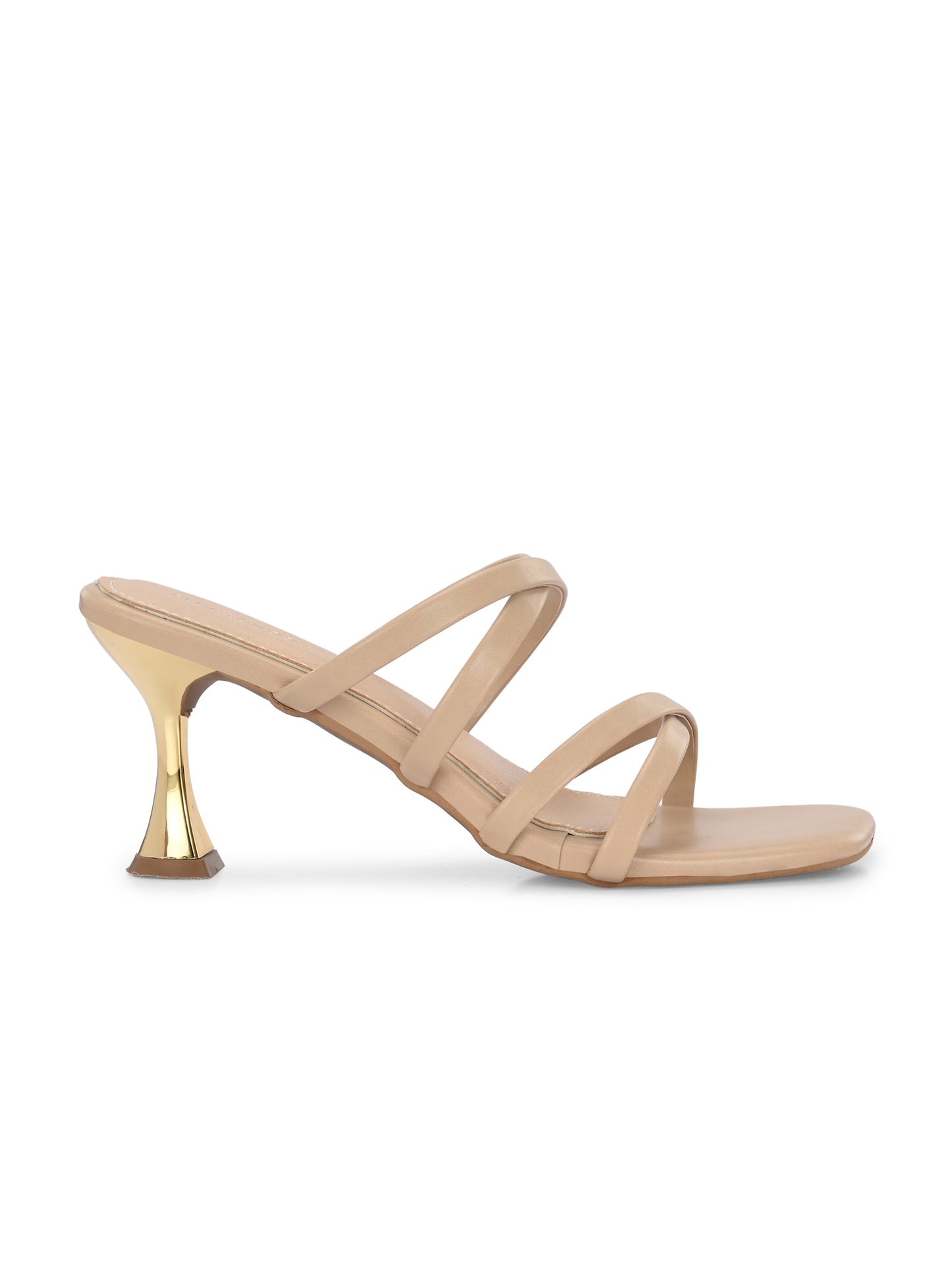Women Beige Stylish Block Heels