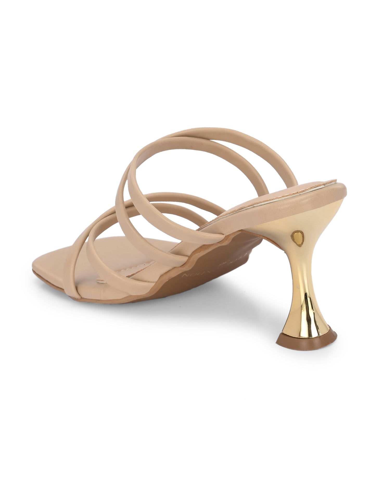 Women Beige Stylish Block Heels